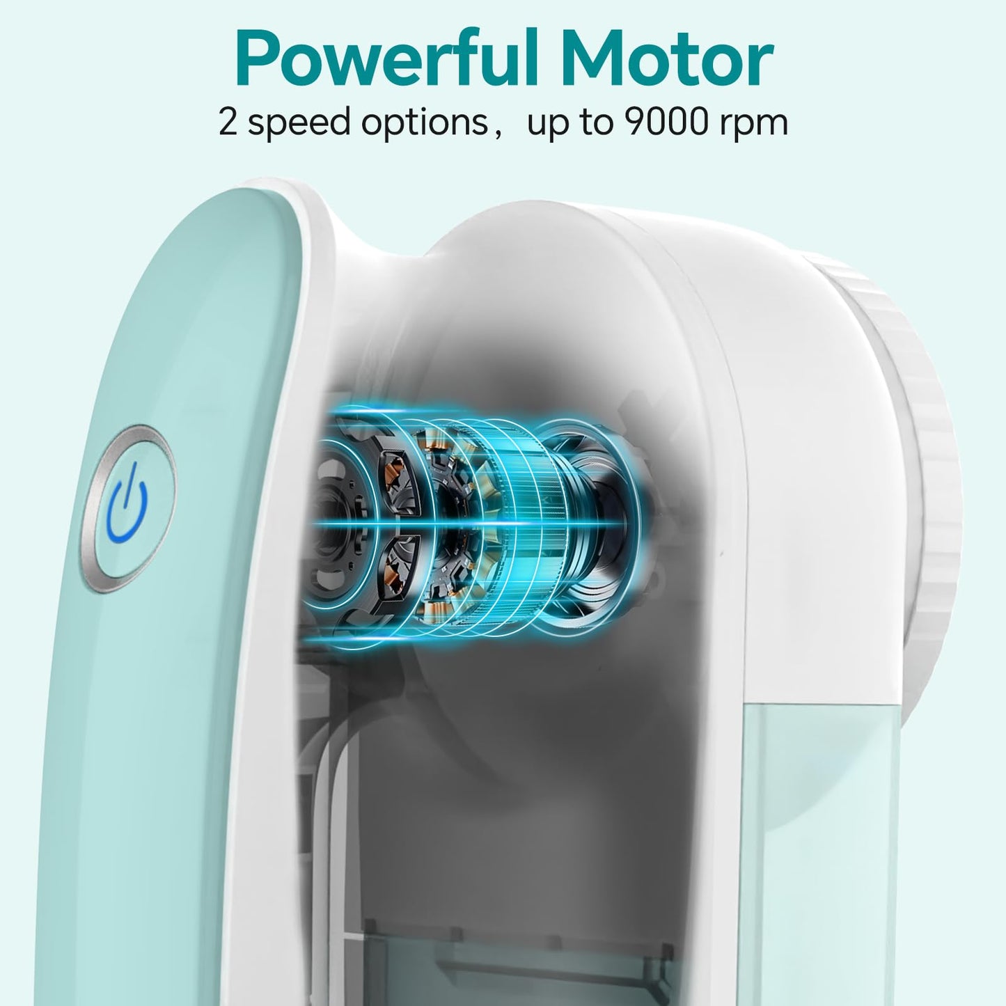 Fabric Shaver and Lint Remover, Sweater Defuzzer with 2-Speeds, 2 Replaceable Stainless Steel Blades, Battery Operated, Remove Clothes Fuzz, Lint Balls, Pills, Bobbles Gray