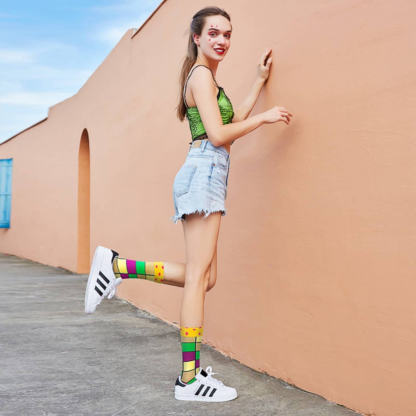 Funny Socks Women Fun Colorful Novelty Crazy Floral Patterned Sock Crew, Premium Cotton, Size 6-11, 12 Pairs US031205