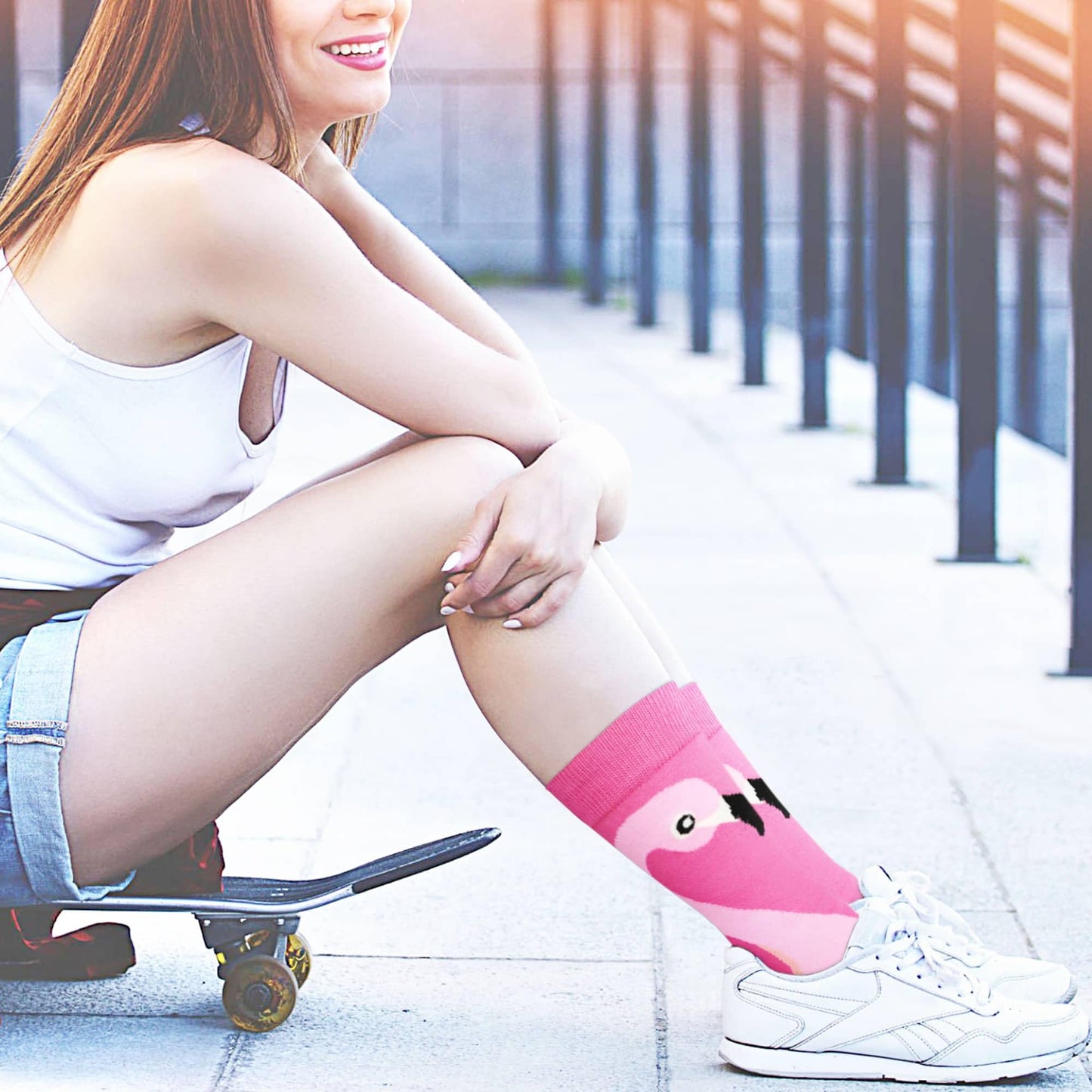 Funny Socks Women Fun Colorful Novelty Crazy Floral Patterned Sock Crew, Premium Cotton, Size 6-11, 12 Pairs US031205