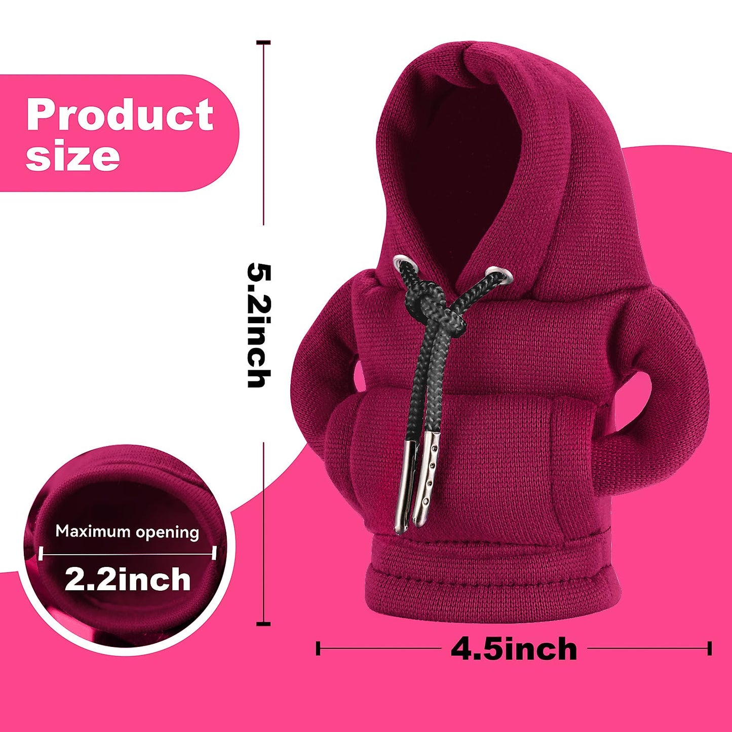 Gear Shift Hoodie Cover, Universal Car Shift Knob Hoodie, Mini Hoodie for Car Shifter, Automotive Interior Cute Gadgets Car Accessories and Decorations