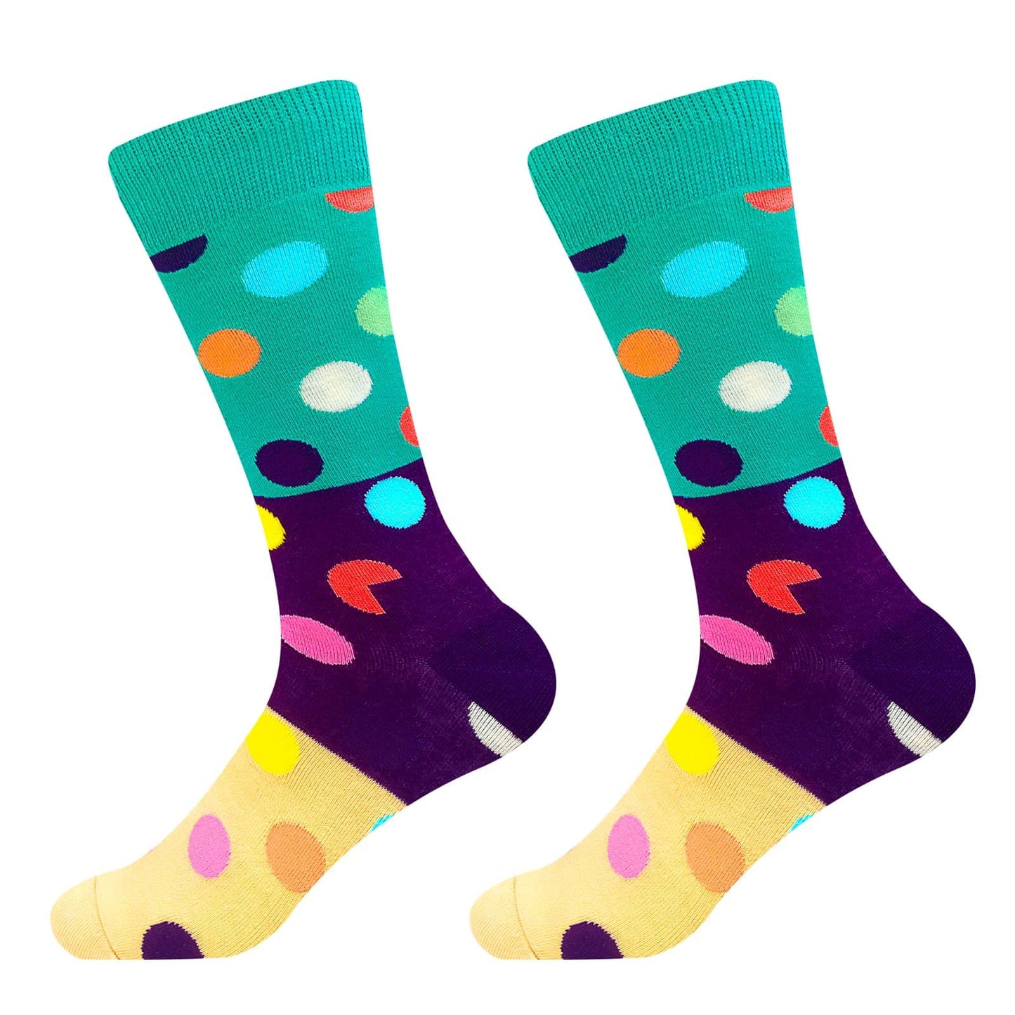 Funny Socks Women Fun Colorful Novelty Crazy Floral Patterned Sock Crew, Premium Cotton, Size 6-11, 12 Pairs US031205