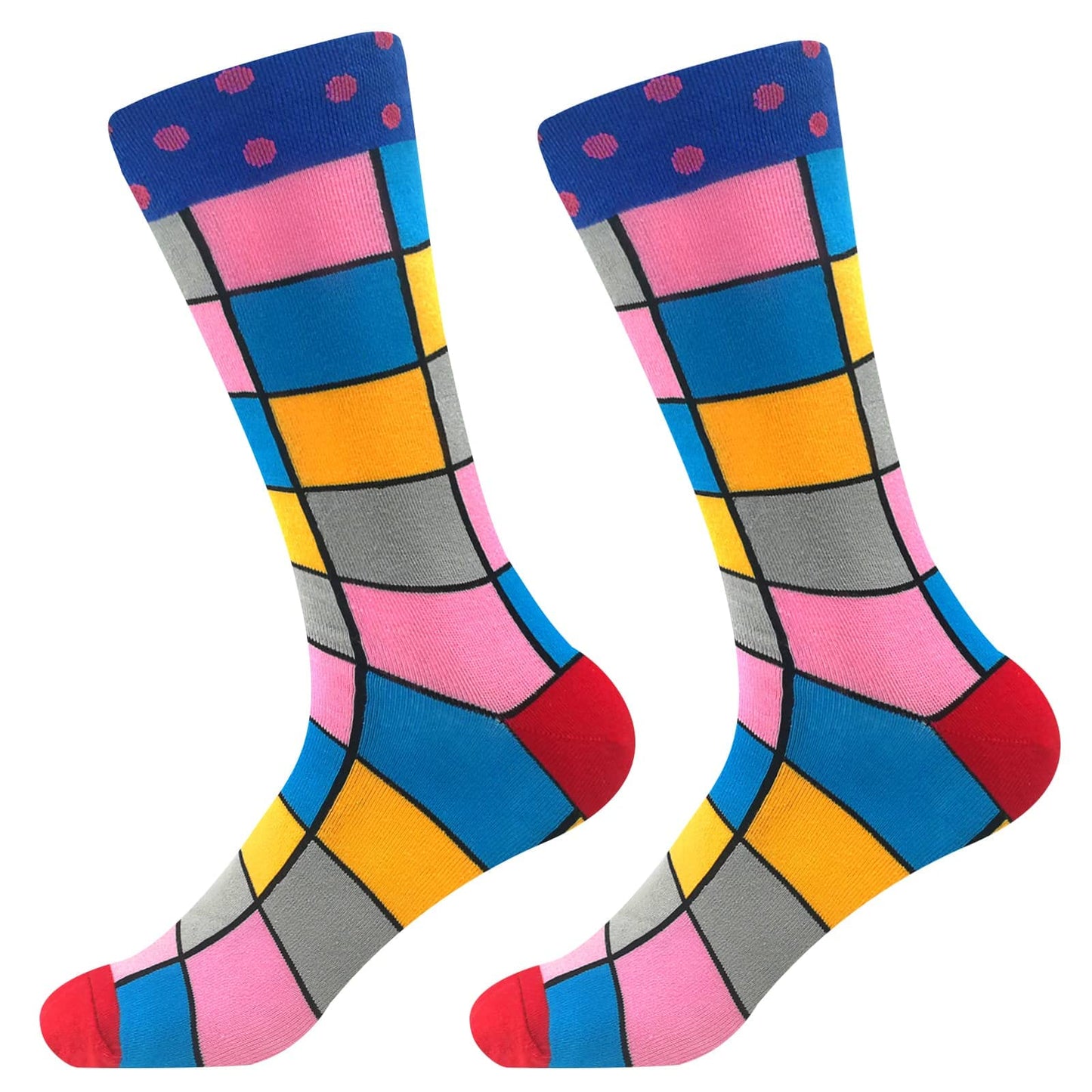 Funny Socks Women Fun Colorful Novelty Crazy Floral Patterned Sock Crew, Premium Cotton, Size 6-11, 12 Pairs US031205