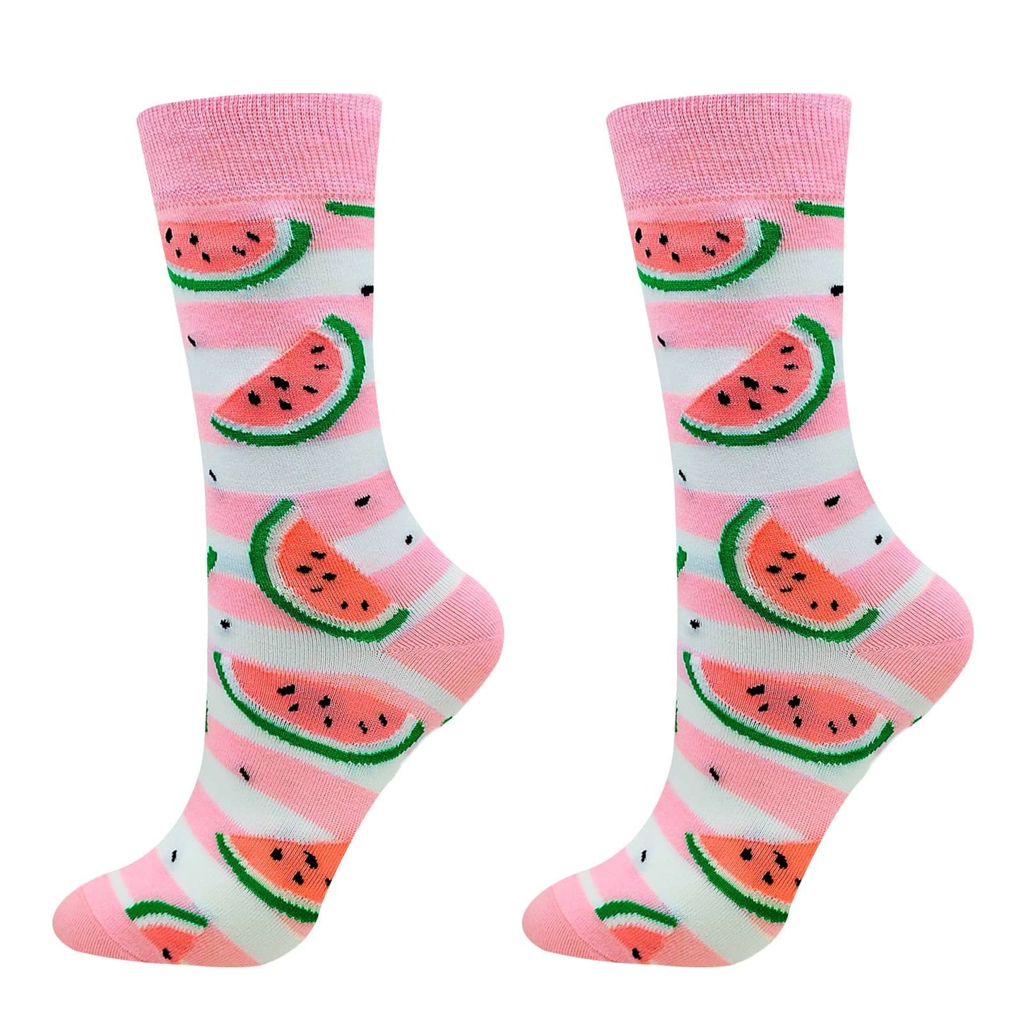 Funny Socks Women Fun Colorful Novelty Crazy Floral Patterned Sock Crew, Premium Cotton, Size 6-11, 12 Pairs US031205