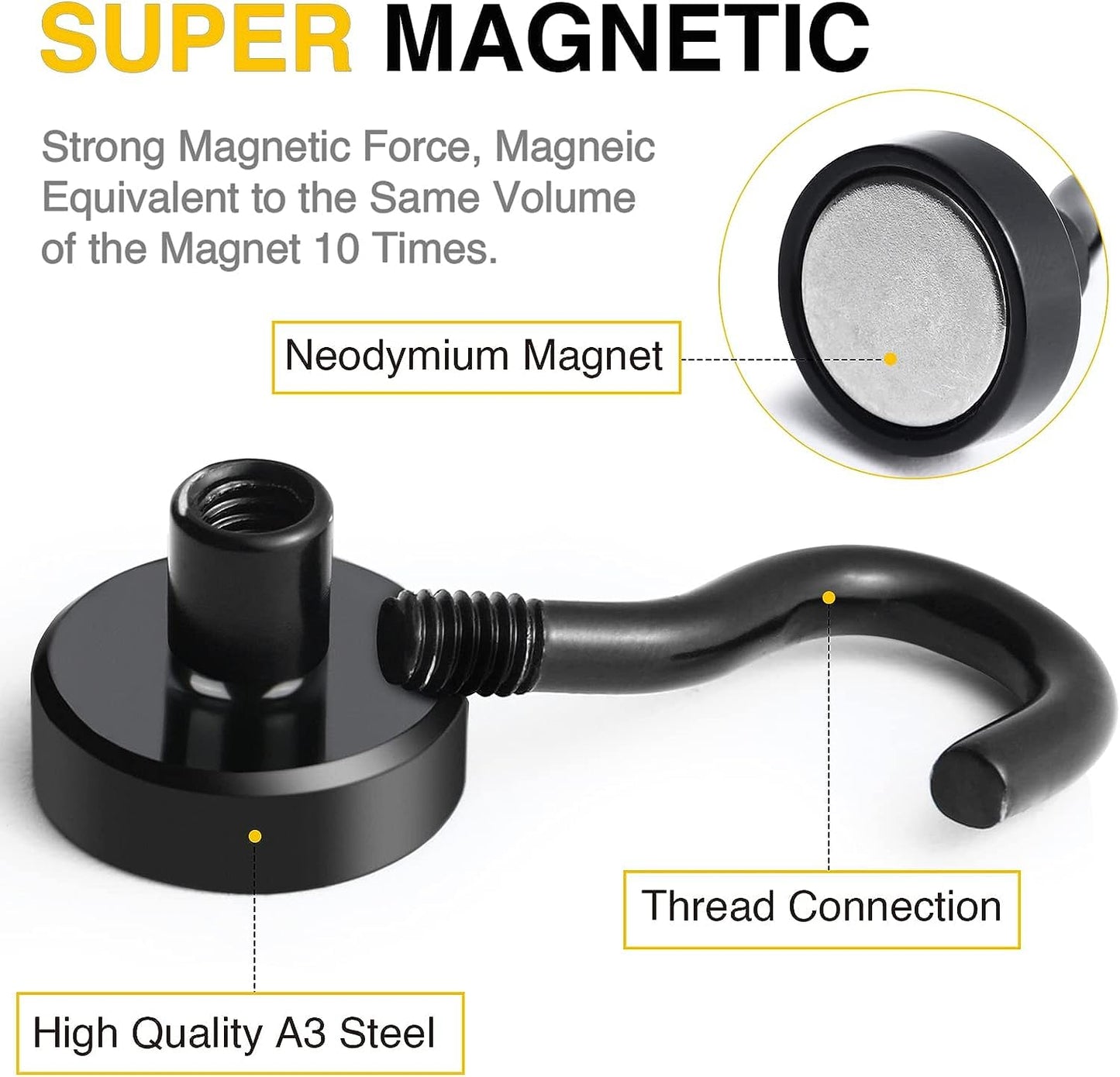 Magnetic Hooks, 30lbs+ Magnet Hook 2025 Cruise Cabin Ship Essentials Heavy Duty Strong Magnets Refrigerator Fridge Hanging for Classroom Beach Vacation Kitchen Grills Home 20 Pack (Silver)