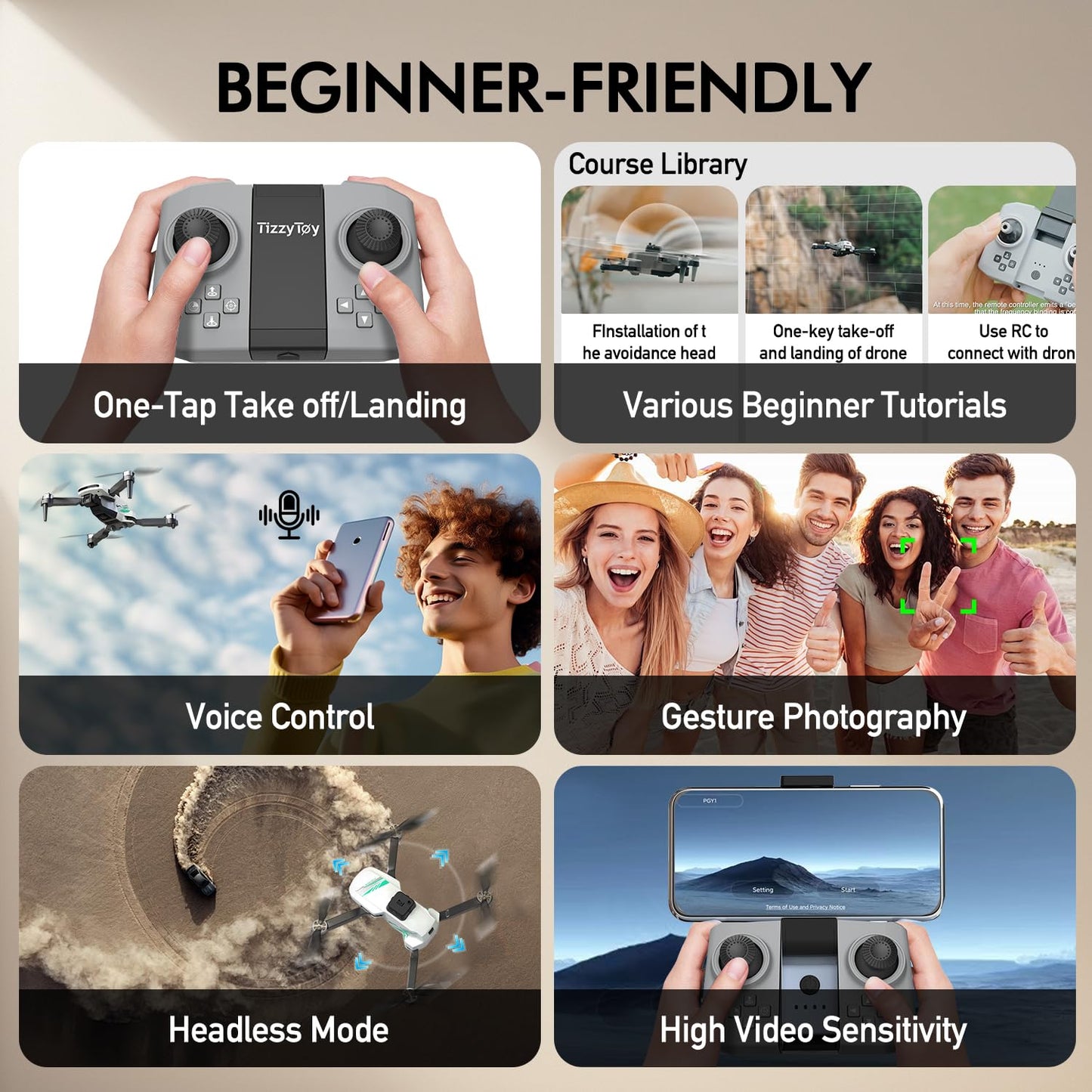 Drone, Drones with camera for adults 4k, Drones for kids 8-12, Brushless Motor, FPV Foldable Drone, Carrying Case, 40 mins Battery Life, Christmas gifts, 360° Flip, APP Control