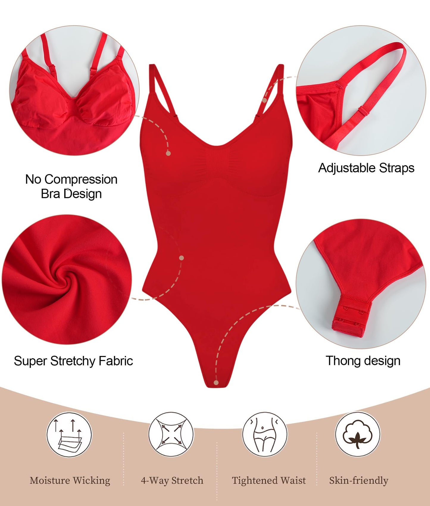 Women's Shapewear Bodysuit Tummy Control Body Shaper Seamless Sculpting Snatched Waist Body Suit,SZ5218-2-Black-L/XL