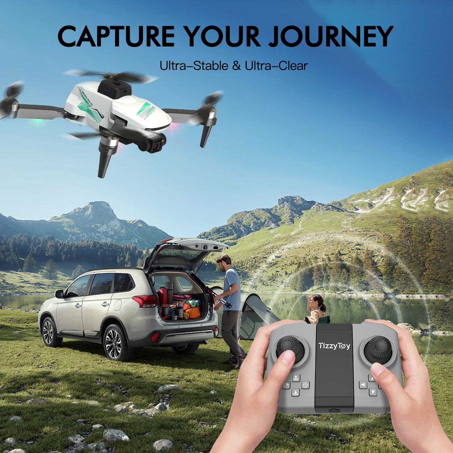 Drone, Drones with camera for adults 4k, Drones for kids 8-12, Brushless Motor, FPV Foldable Drone, Carrying Case, 40 mins Battery Life, Christmas gifts, 360° Flip, APP Control