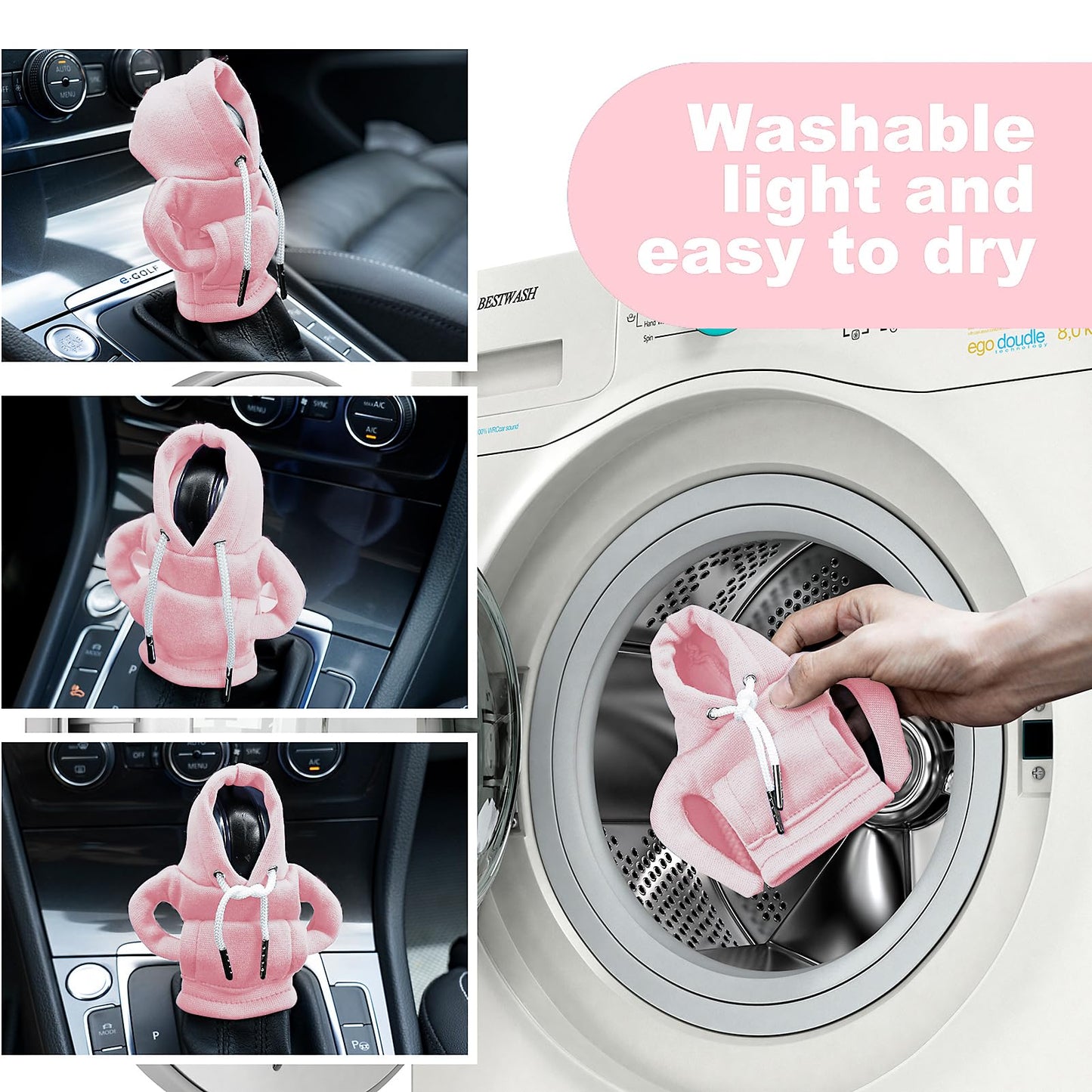 Gear Shift Hoodie Cover, Universal Car Shift Knob Hoodie, Mini Hoodie for Car Shifter, Automotive Interior Cute Gadgets Car Accessories and Decorations