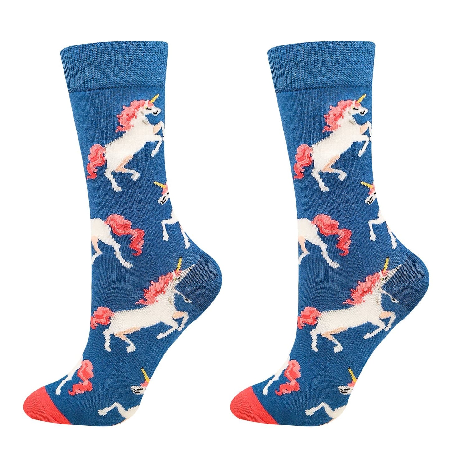 Funny Socks Women Fun Colorful Novelty Crazy Floral Patterned Sock Crew, Premium Cotton, Size 6-11, 12 Pairs US031205