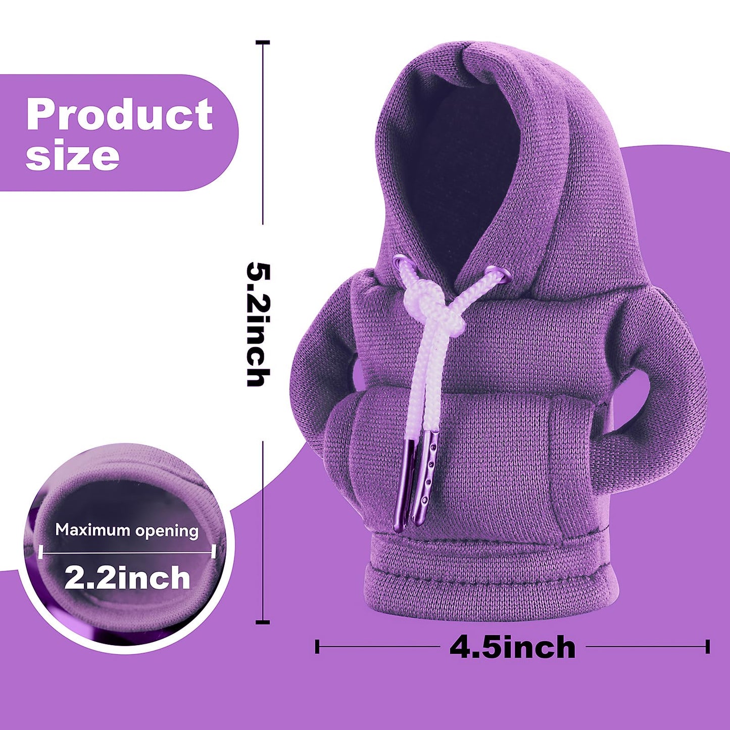 Gear Shift Hoodie Cover, Universal Car Shift Knob Hoodie, Mini Hoodie for Car Shifter, Automotive Interior Cute Gadgets Car Accessories and Decorations