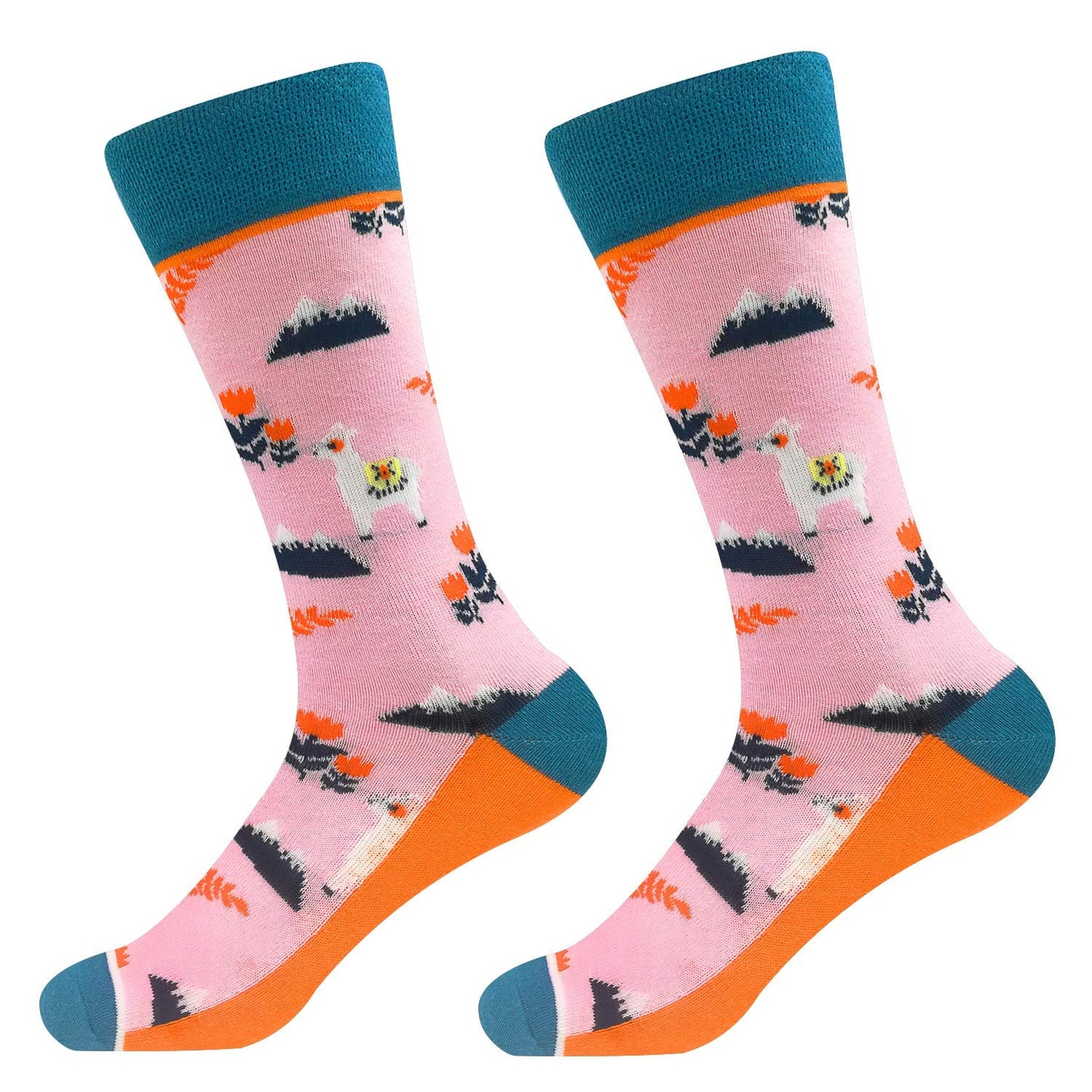 Funny Socks Women Fun Colorful Novelty Crazy Floral Patterned Sock Crew, Premium Cotton, Size 6-11, 12 Pairs US031205