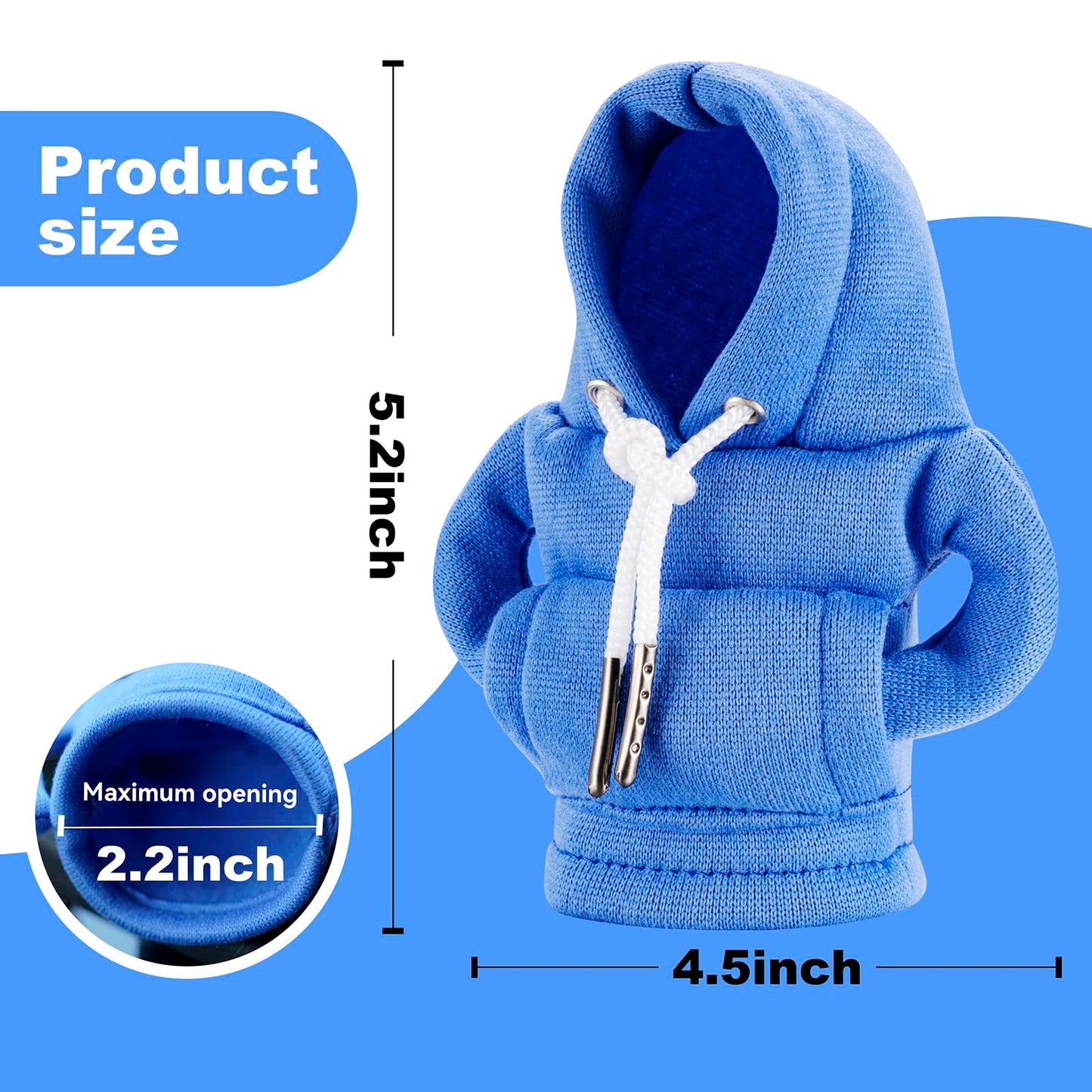 Gear Shift Hoodie Cover, Universal Car Shift Knob Hoodie, Mini Hoodie for Car Shifter, Automotive Interior Cute Gadgets Car Accessories and Decorations