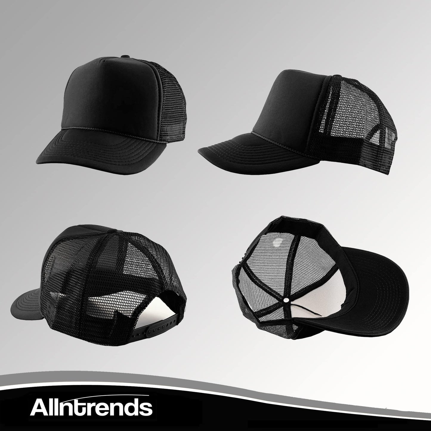 Trucker Hat God Over All Things Snapback Christian Mesh Cap (Black)