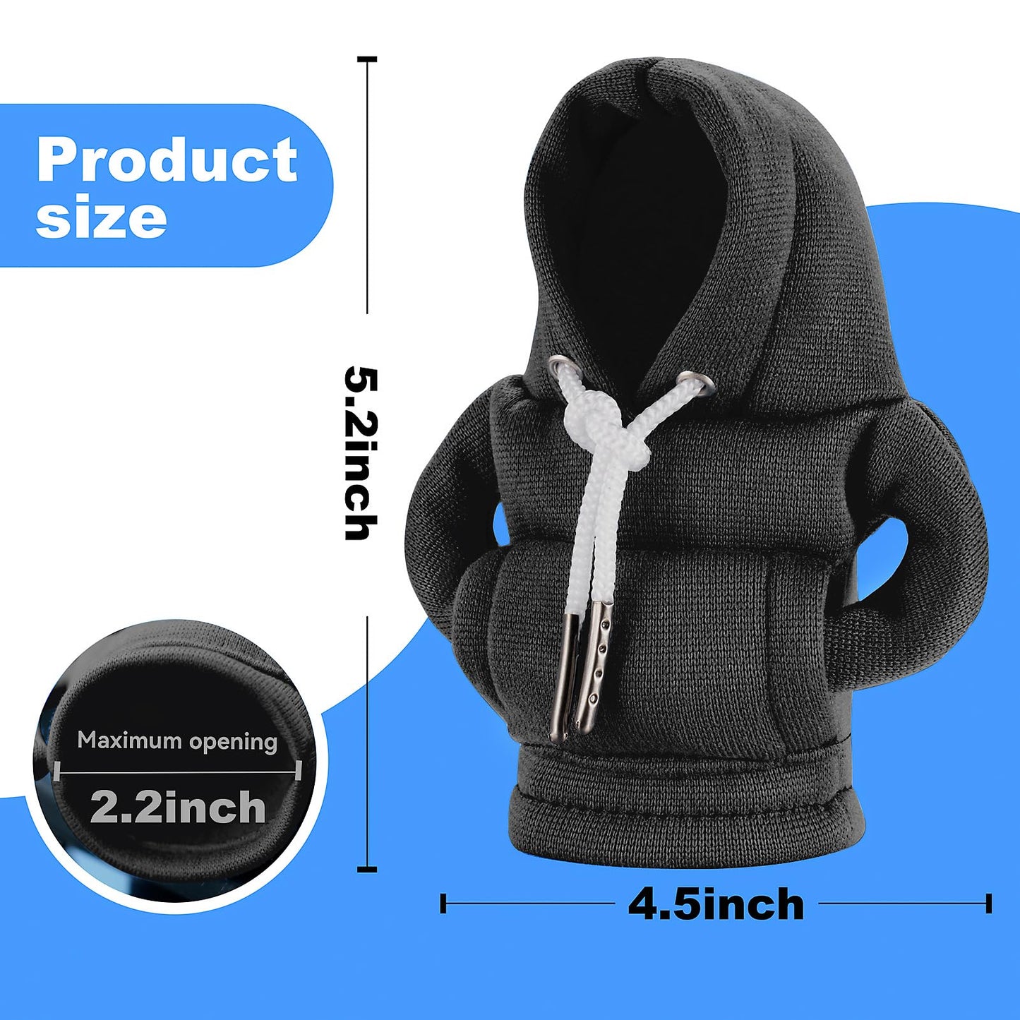 Gear Shift Hoodie Cover, Universal Car Shift Knob Hoodie, Mini Hoodie for Car Shifter, Automotive Interior Cute Gadgets Car Accessories and Decorations