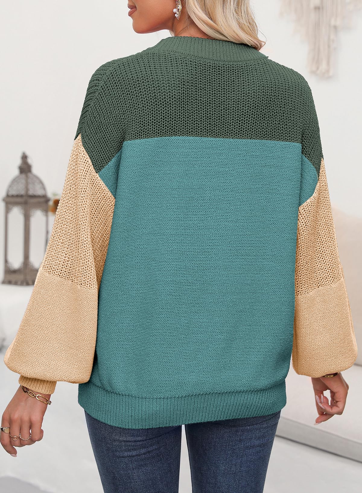 Womens Long Sleeve Knit Sweater Casual Solid Color Crew Neck Fall Sweaters for Women Trendy 2025 Outfits Chocolate Brown Fall Clothes Clothing Winter Oversized Pullover Top Jumper Medium