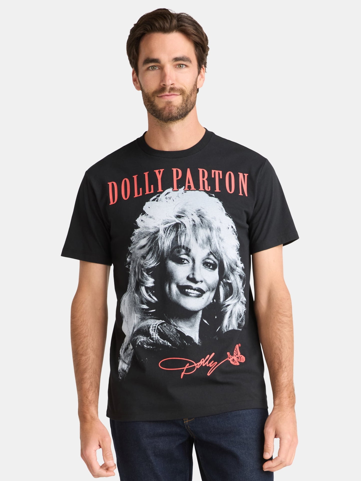Dolly Parton Men's & Big Men's Graphic Tee, Size S-3XL