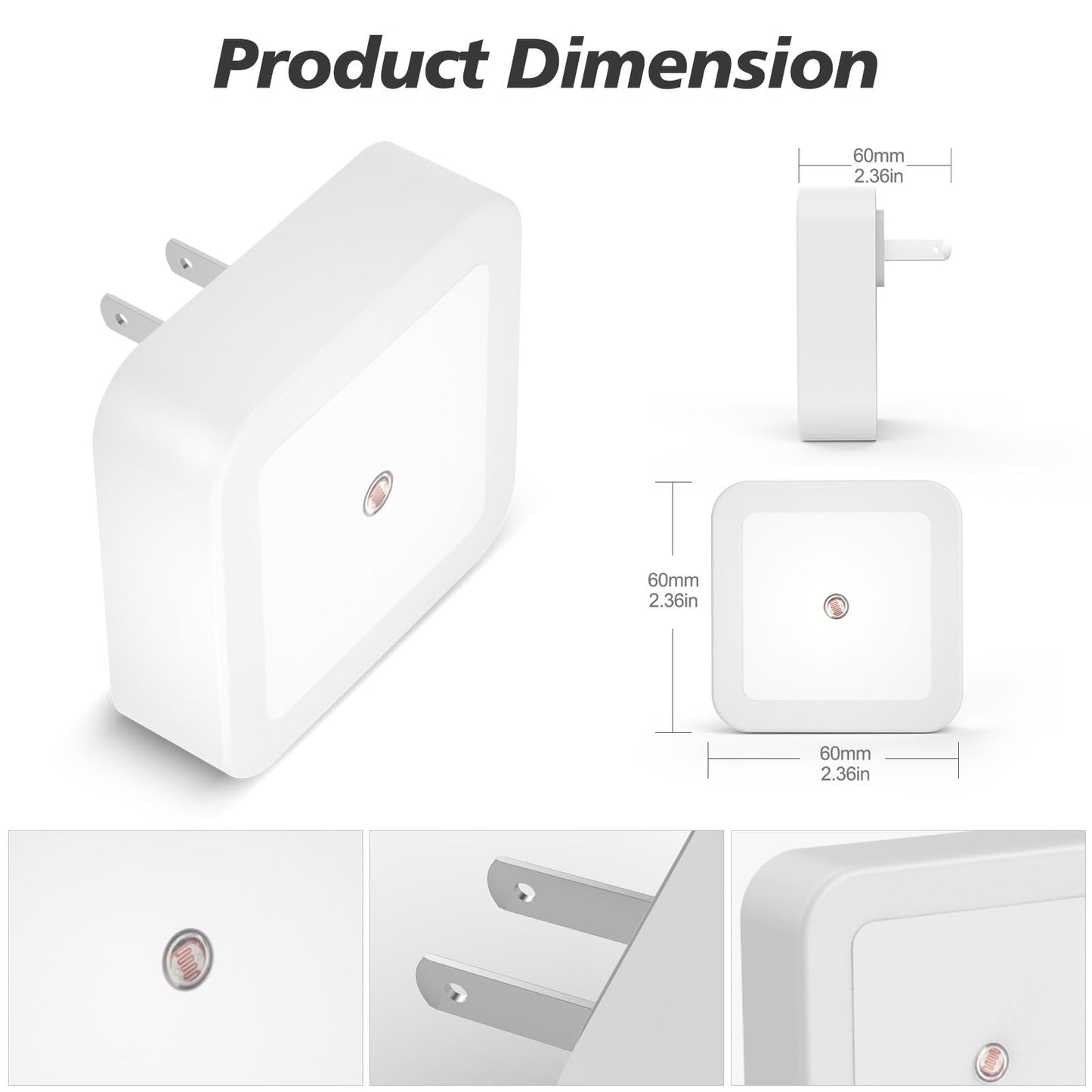 Night Light, Night Lights Plug into Wall 8-Pack, Plug in Night Light, Dusk to Dawn Nightlight Led Night Lights for Bedroom, Bathroom, Hallway Warm White