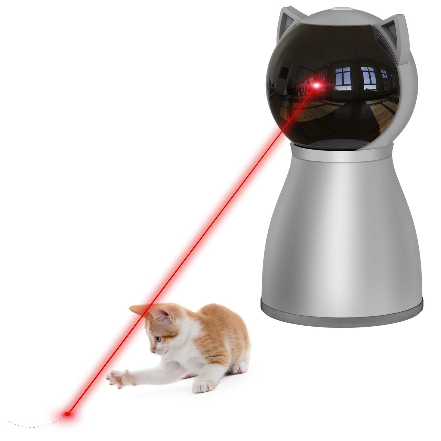 Laser Cat Toys for Indoor Cats,The 4th Generation Real Random Trajectory Motion Activated Rechargeable Automatic Cat Laser Toy,Interactive Cat Toys for Bored Indoor Adult