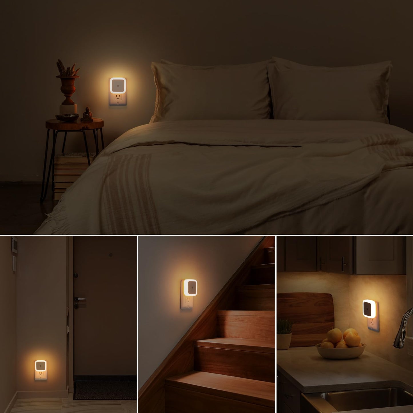 Night Light, Night Lights Plug into Wall 8-Pack, Plug in Night Light, Dusk to Dawn Nightlight Led Night Lights for Bedroom, Bathroom, Hallway Warm White