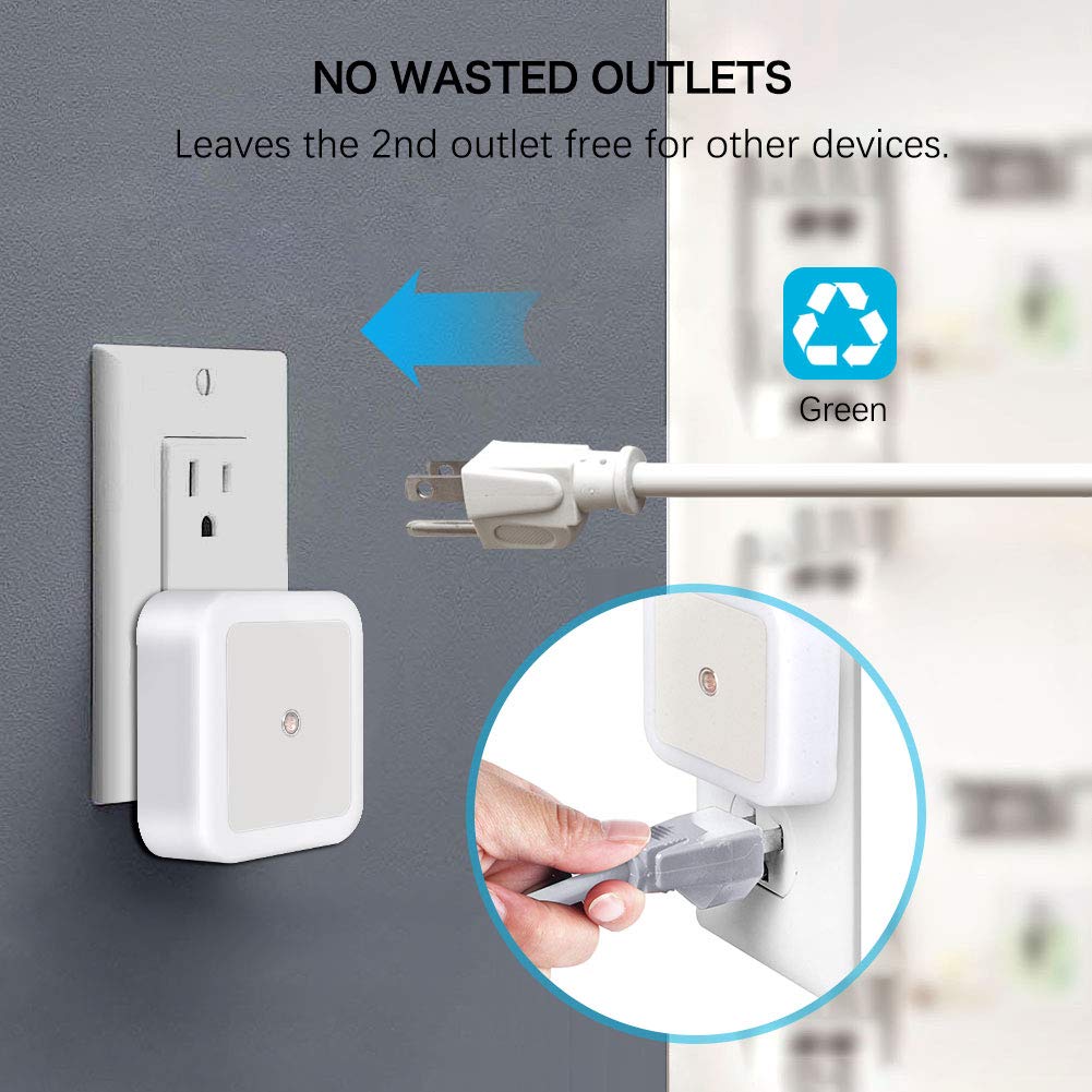 Night Light, Night Lights Plug into Wall 8-Pack, Plug in Night Light, Dusk to Dawn Nightlight Led Night Lights for Bedroom, Bathroom, Hallway Warm White