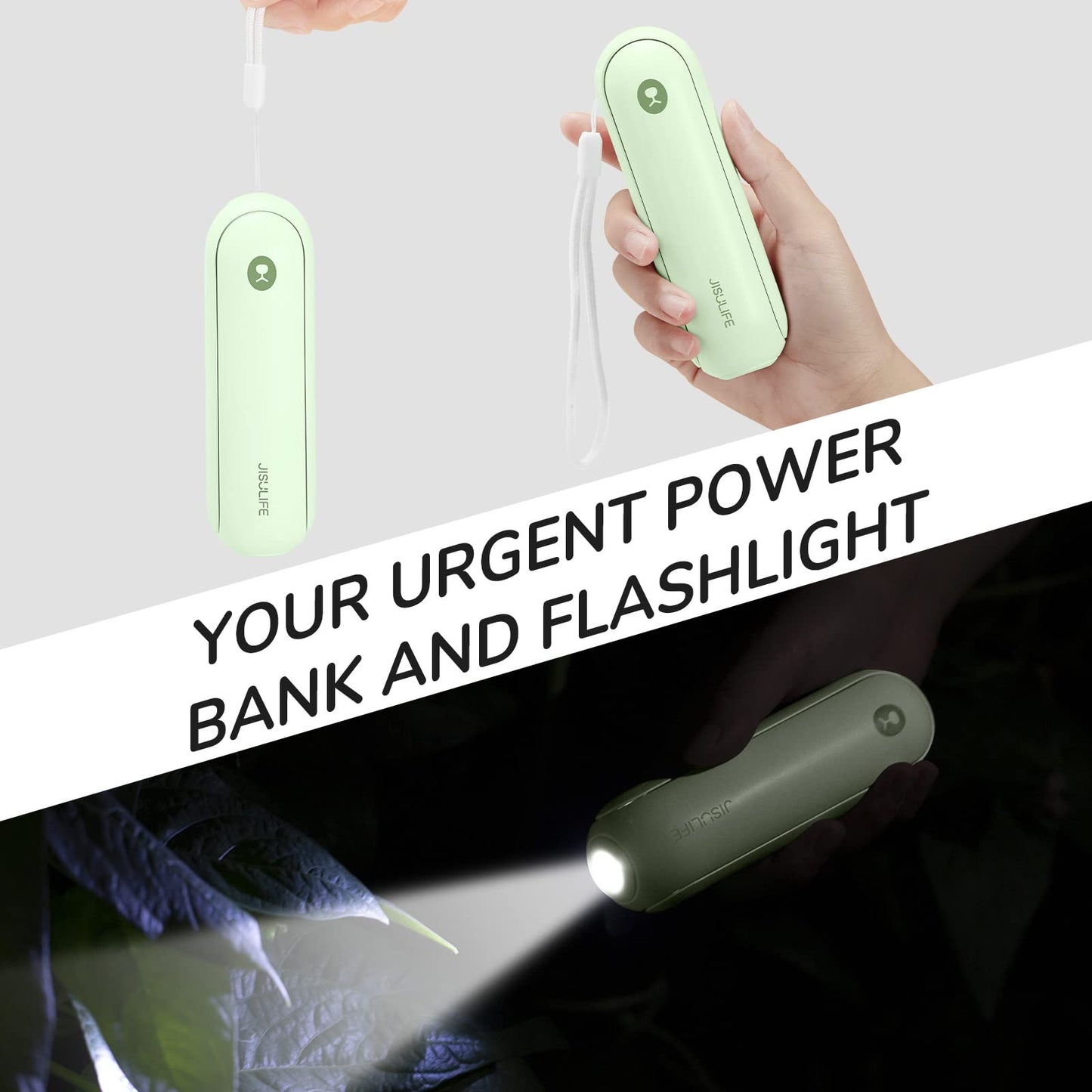 Portable Handheld Fan, Mini 3 In 1 with Rechargeable Battery, Personal Pocket Fan for Travel, Outdoor, USB Power Bank, Flashlight, Essential Ideal Gifts for Men/Women/Family/Friends - Blue