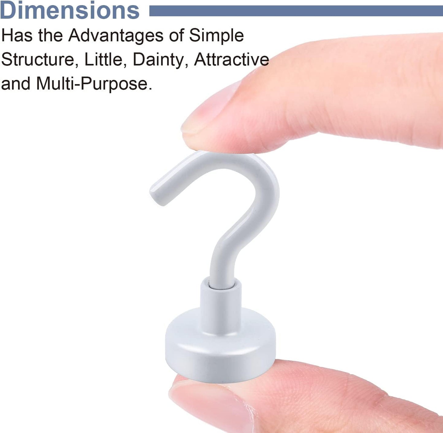 Magnetic Hooks, 30lbs+ Magnet Hook 2025 Cruise Cabin Ship Essentials Heavy Duty Strong Magnets Refrigerator Fridge Hanging for Classroom Beach Vacation Kitchen Grills Home 20 Pack (Silver)