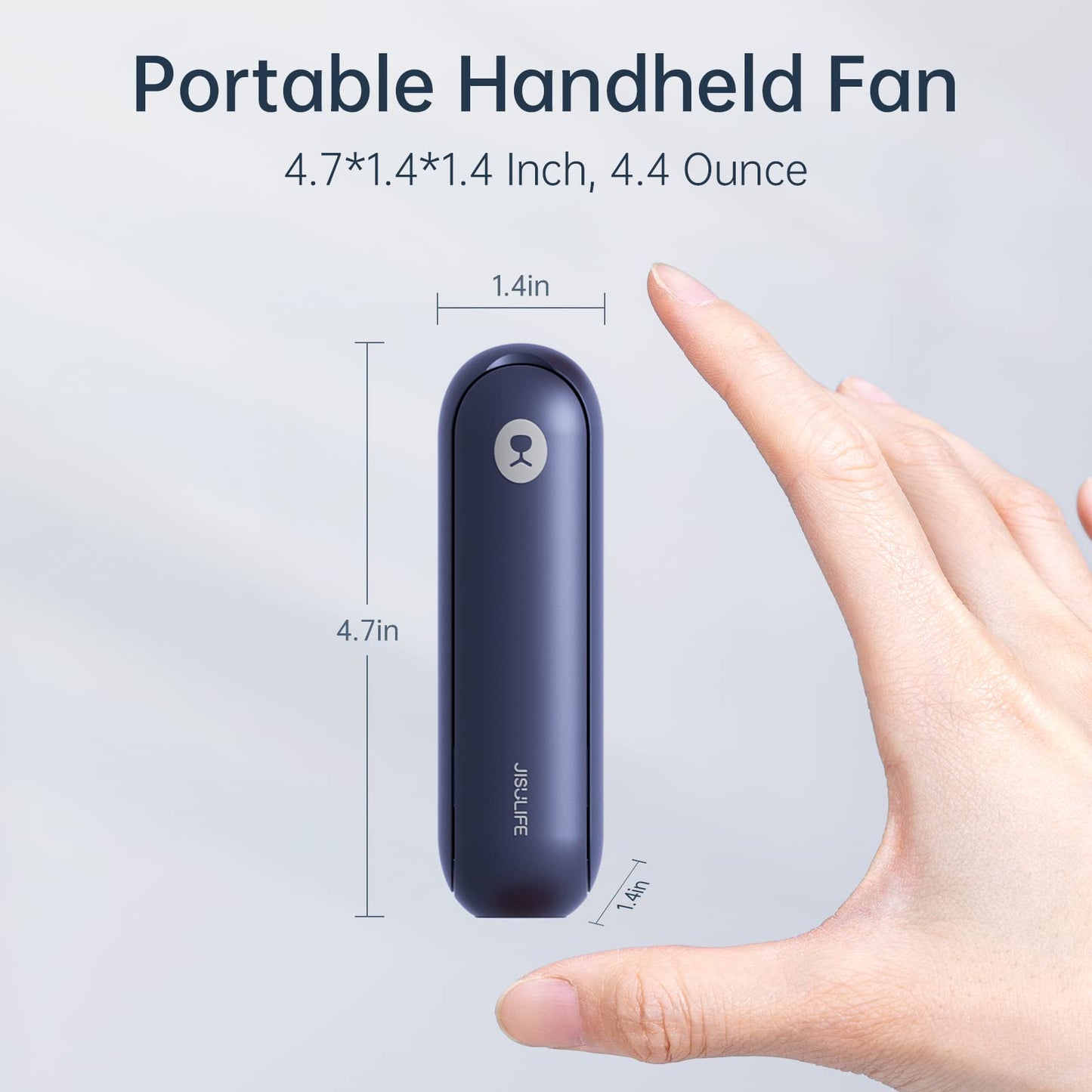 Portable Handheld Fan, Mini 3 In 1 with Rechargeable Battery, Personal Pocket Fan for Travel, Outdoor, USB Power Bank, Flashlight, Essential Ideal Gifts for Men/Women/Family/Friends - Blue