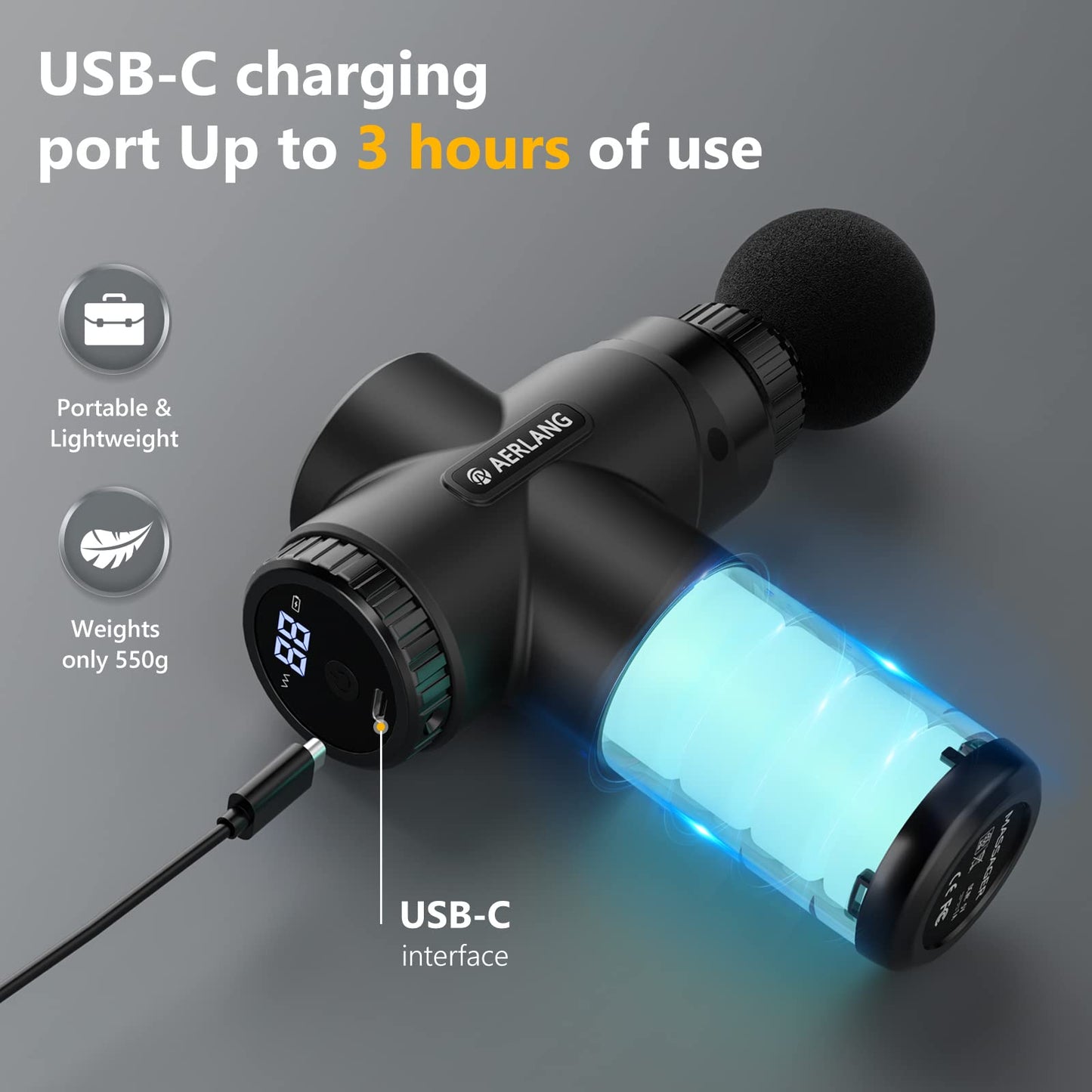 Mini Massage Gun-Pink，Muscle Deep Tissue Massager Gun, Handheld Percussion Massager, Portable Quiet Massage Gun with Carry Case for Home Office Gym Motehr Day Gifts for Women Men Her