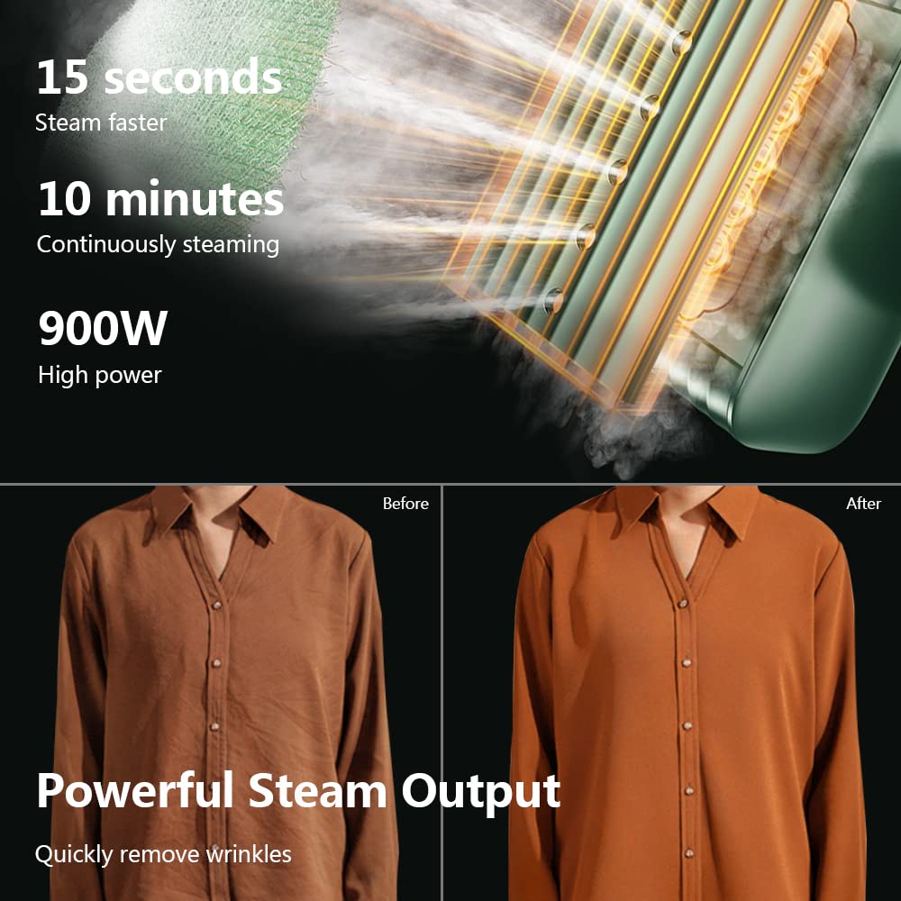 Steamer for Clothes Steamer, Fashion Portable Handheld Garment Steamer, 0.8lbs Lightly, 15s Fast Heat-up, 10 Minutes of Continuous Steam, Light Mini Steam Iron for travel and home