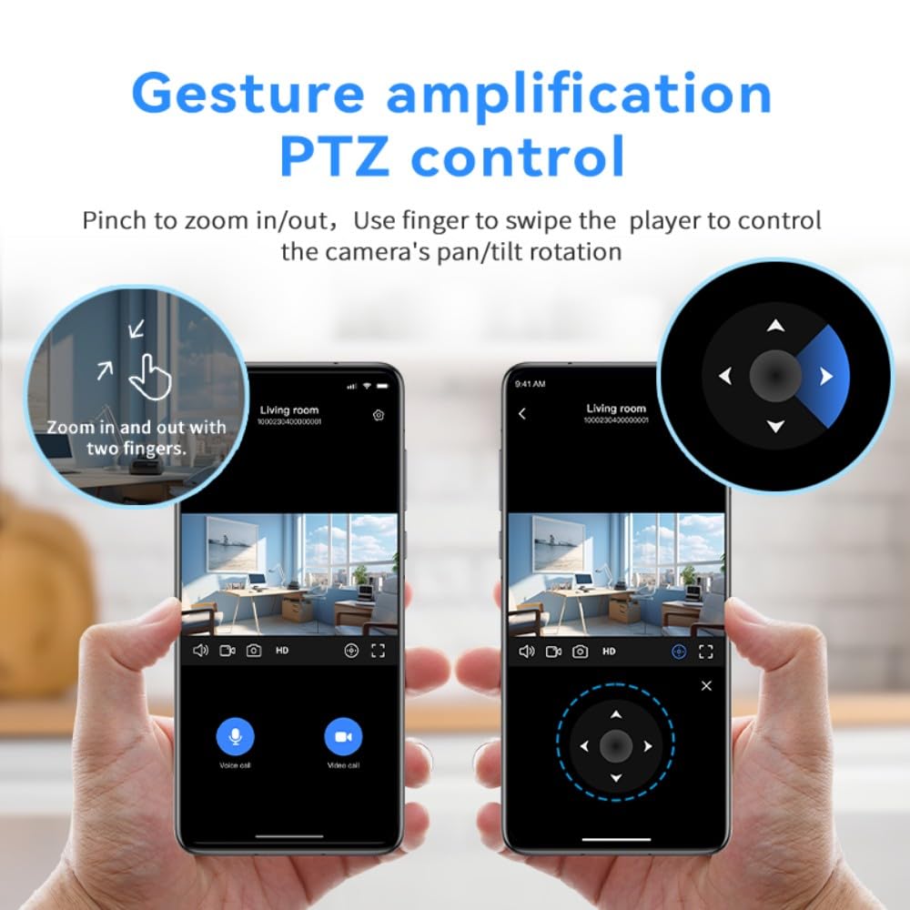 Indoor Home Security Camera,Pet Dog Camera,Two Way Video Camera with 4.3inch Big Screen,Nanny cam, Monitor for Baby/Elder/Nanny/Dog/pet with Phone App Dome Camera(Button Calling Version)