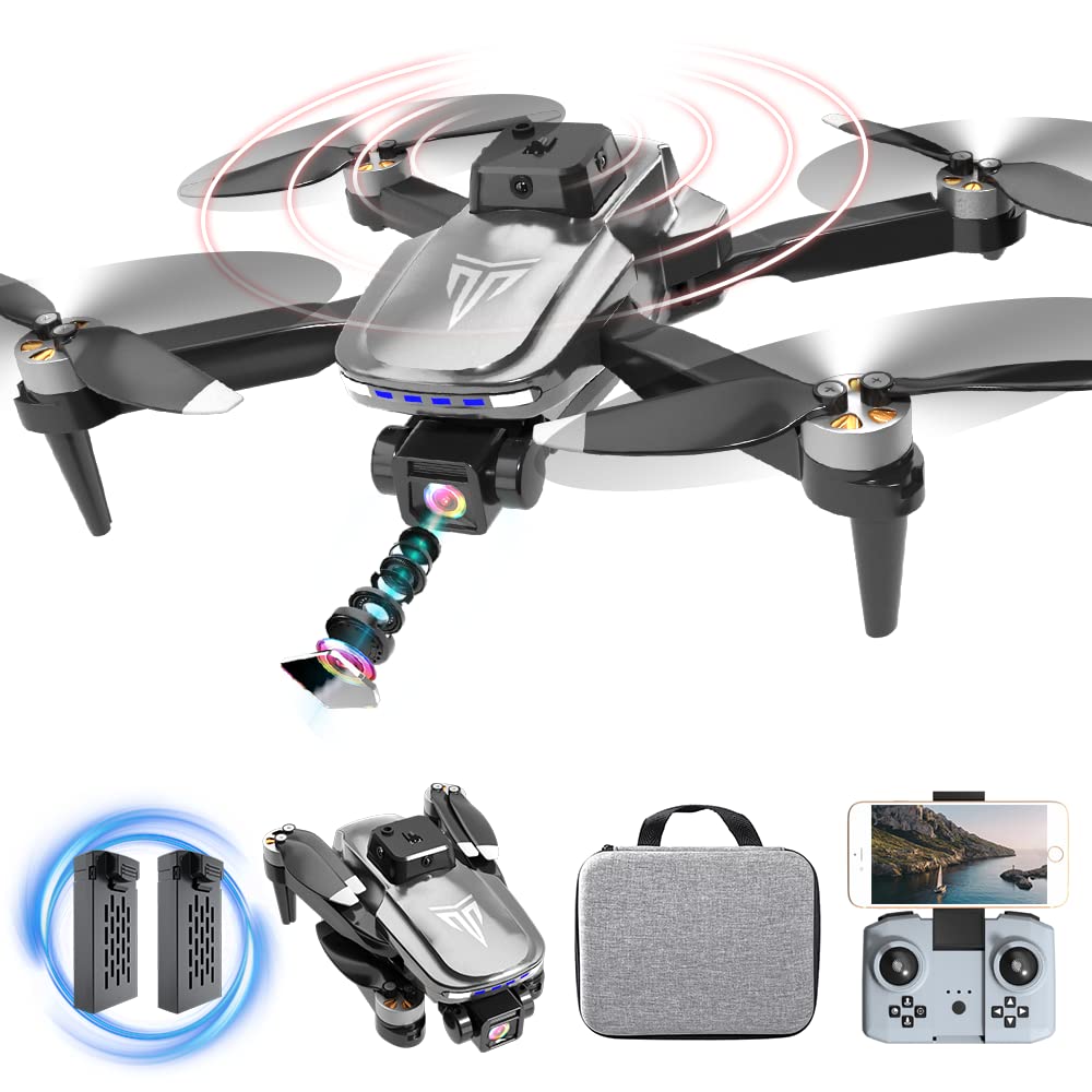 Drone, Drones with camera for adults 4k, Drones for kids 8-12, Brushless Motor, FPV Foldable Drone, Carrying Case, 40 mins Battery Life, Christmas gifts, 360° Flip, APP Control