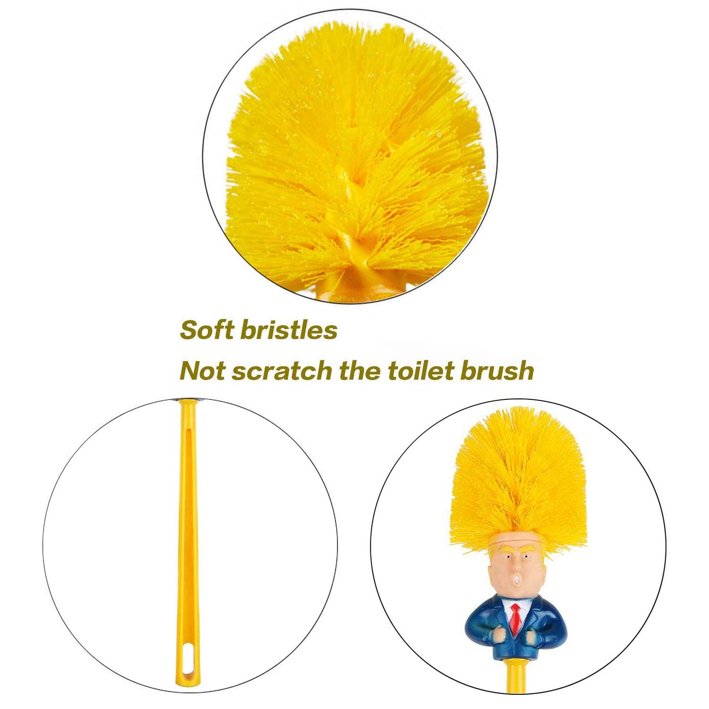 Trump Toilet Brush, Original Trump Toilet Brush Cleaner, Funny Toilet Scubber,Make Toilet Great Again, Commander in Crap (Trump Toilet Brush)