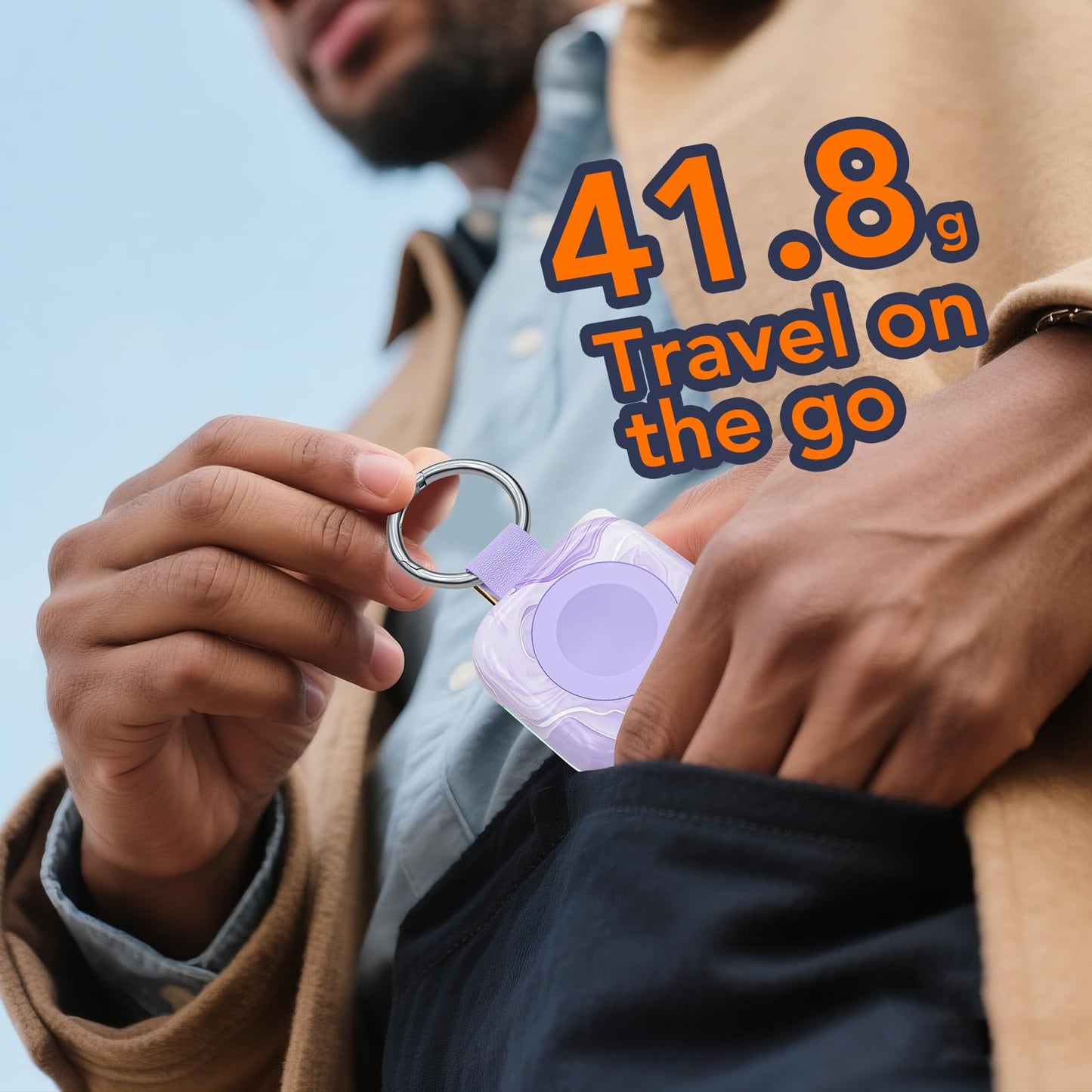 Portable Charger for Apple Watch,Wireless Magnetic iWatch Charger 1200mAh Power Bank Travel Keychain Accessories Smart Chargers for Apple Watch Series 11/10/9/8/7/6/SE/5/4/3/2/1/UItra/UItra 2