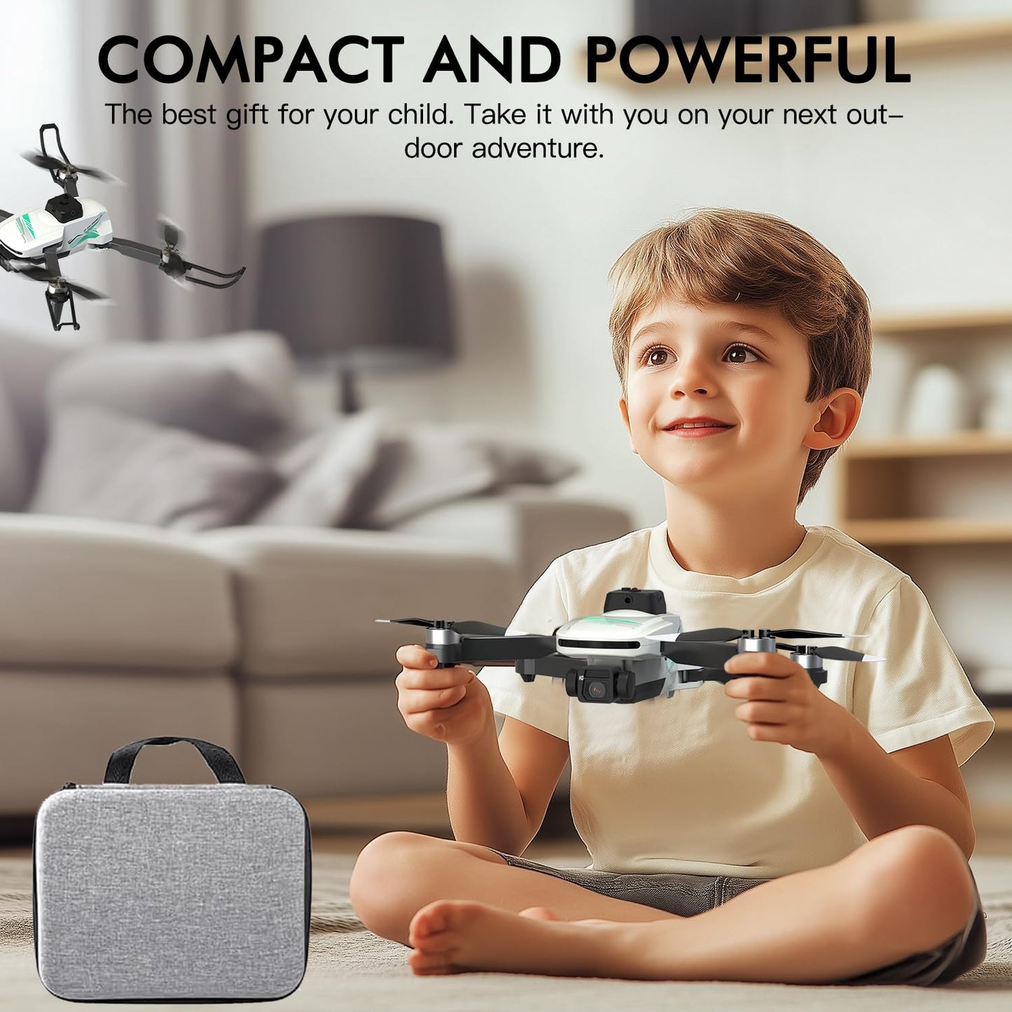 Drone, Drones with camera for adults 4k, Drones for kids 8-12, Brushless Motor, FPV Foldable Drone, Carrying Case, 40 mins Battery Life, Christmas gifts, 360° Flip, APP Control