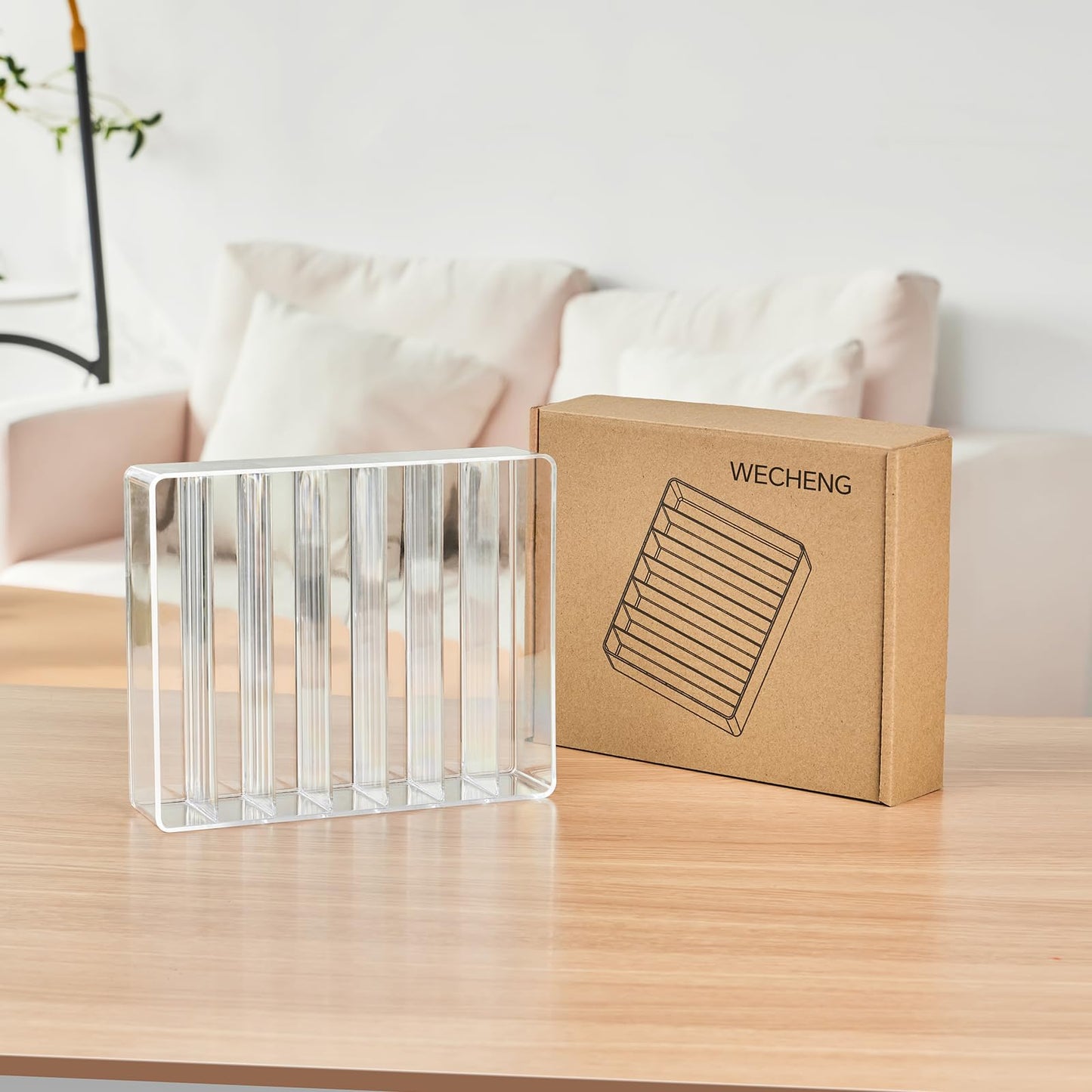 Makeup Organizer for Eyeshadow Palette and Lipstick Organizer, 7 Section Divided Makeup Palette Organizer for Vanity Drawer Countertop Modern Cosmetics Storage(7.48" x 6.22" x 1.77")