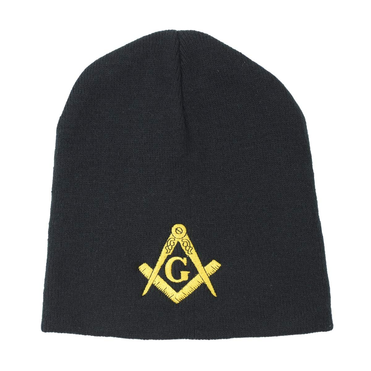 Black Masonic Winter Beanie Warm Knit Free Mason Hat Ski Cap Freemason Gift