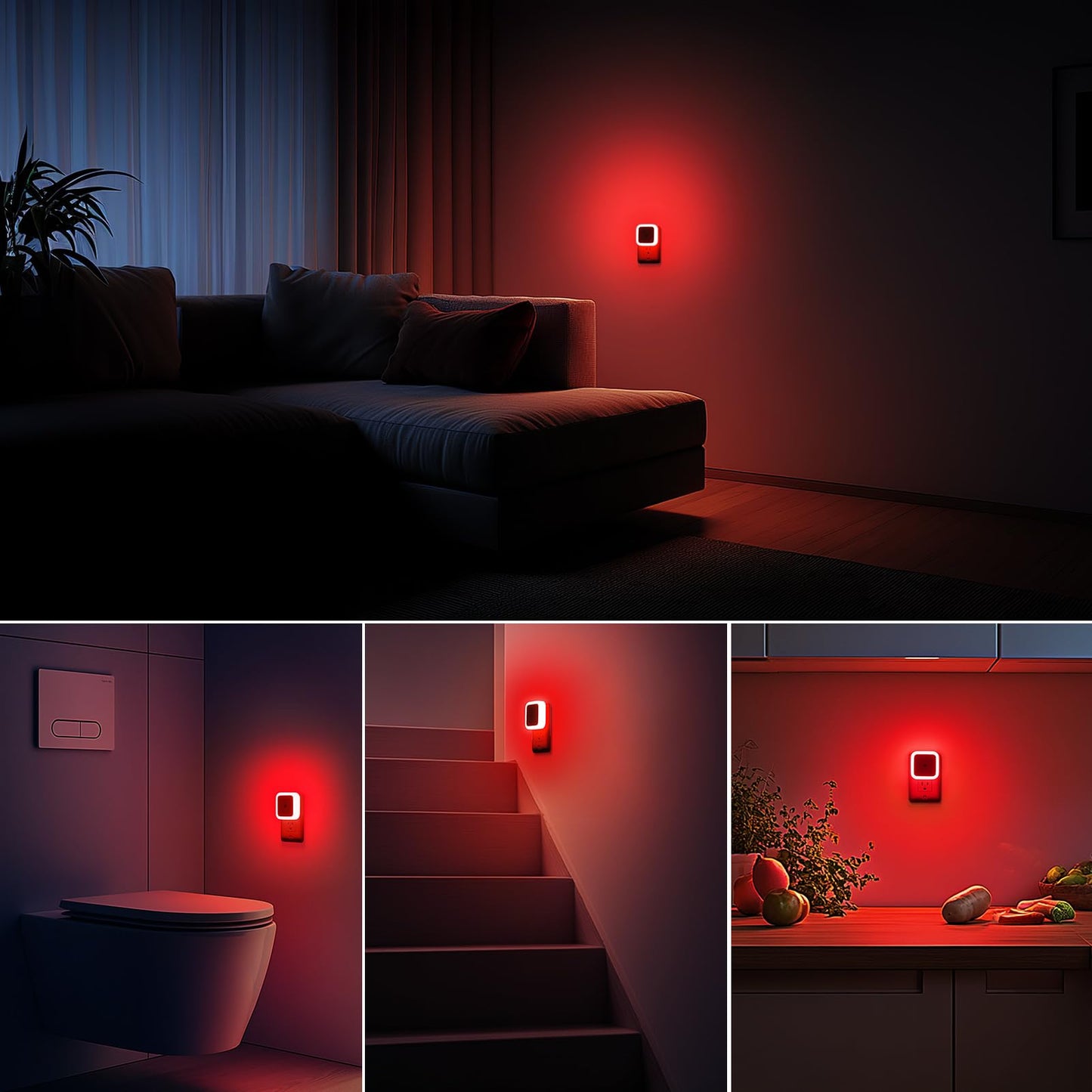 Night Light, Night Lights Plug into Wall 8-Pack, Plug in Night Light, Dusk to Dawn Nightlight Led Night Lights for Bedroom, Bathroom, Hallway Warm White