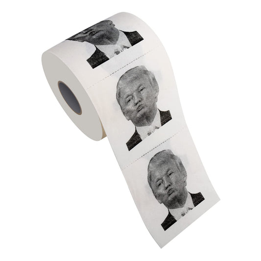 Richboom Funny Toilet Paper 3 Ply Bath Tissue, 320 Sheets, 1 Roll Novelty Political Gag Gift, Hilarious White Elephant Christmas Party Favor for Dad Mom Joke Paper for Men Women Prank Democrat Gifts