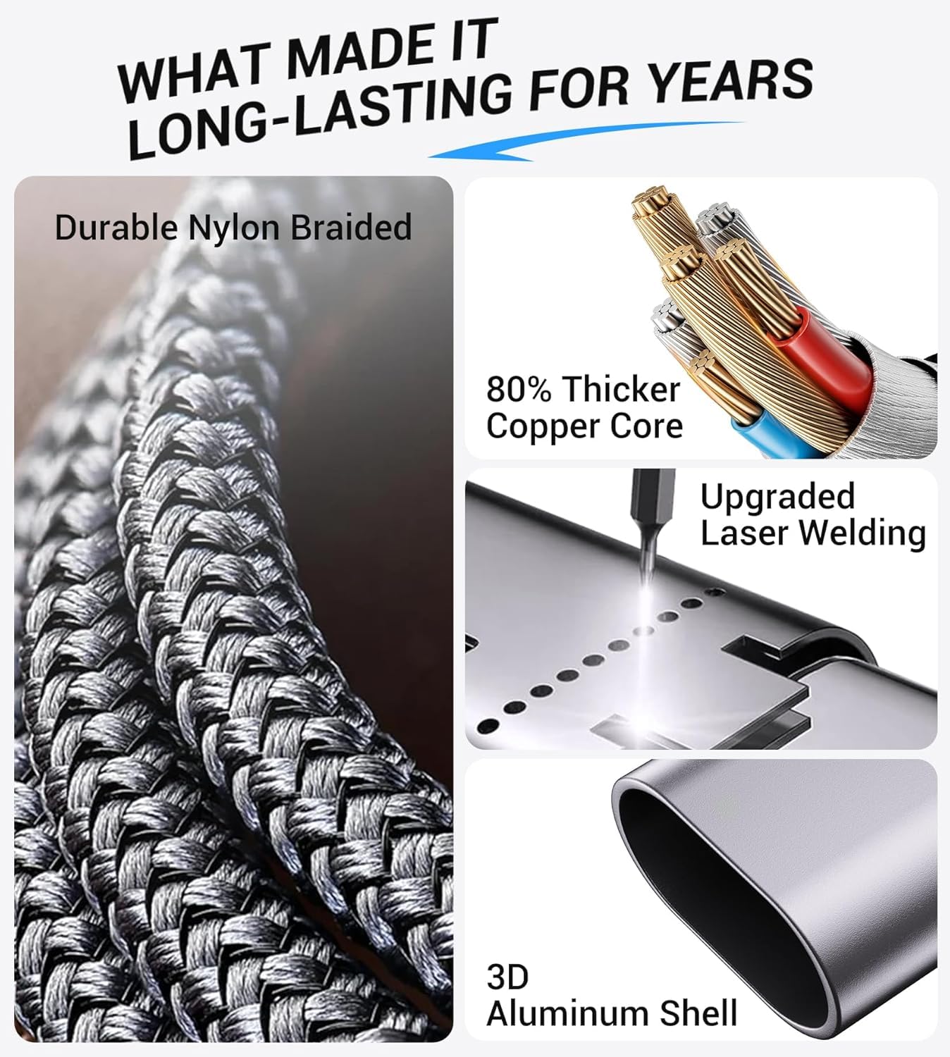 Travel Essentials,3 in 2 USB C Cable for Apple Watch Charger/iPhone 17 Charger/Lightning,Multi Charging Cable Cord,Vacation Camping Essentials,Portable Designed for iWatch &iPhone 16-12-4FT