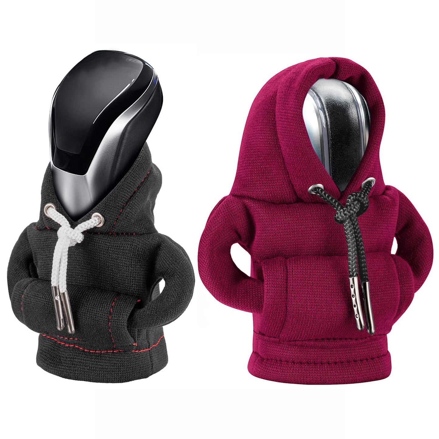 Gear Shift Hoodie Cover, Universal Car Shift Knob Hoodie, Mini Hoodie for Car Shifter, Automotive Interior Cute Gadgets Car Accessories and Decorations