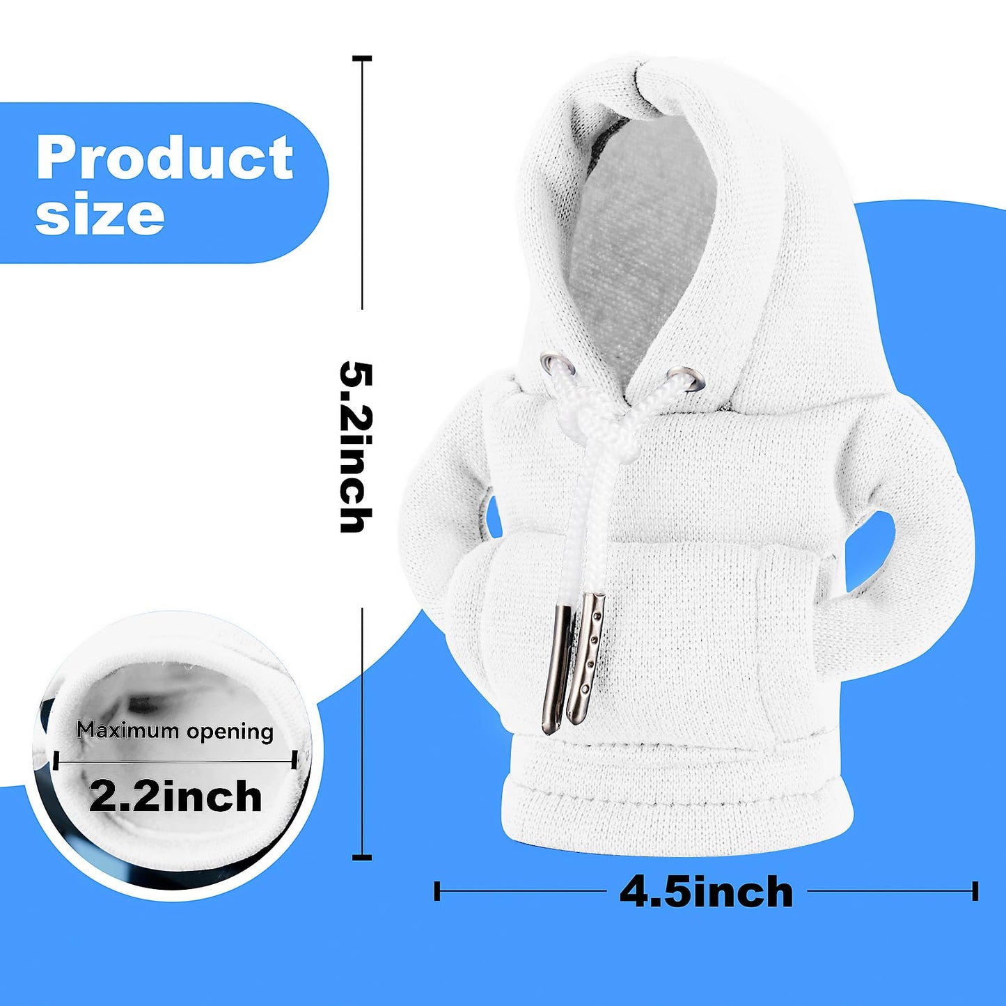 Gear Shift Hoodie Cover, Universal Car Shift Knob Hoodie, Mini Hoodie for Car Shifter, Automotive Interior Cute Gadgets Car Accessories and Decorations