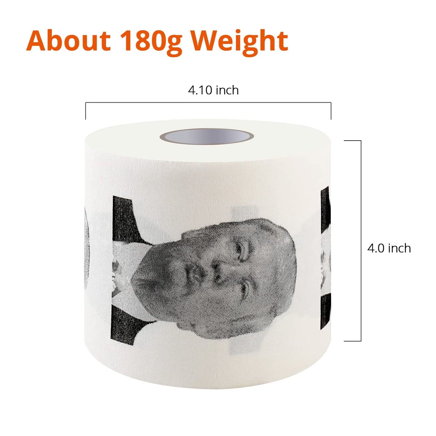 Richboom Funny Toilet Paper 3 Ply Bath Tissue, 320 Sheets, 1 Roll Novelty Political Gag Gift, Hilarious White Elephant Christmas Party Favor for Dad Mom Joke Paper for Men Women Prank Democrat Gifts