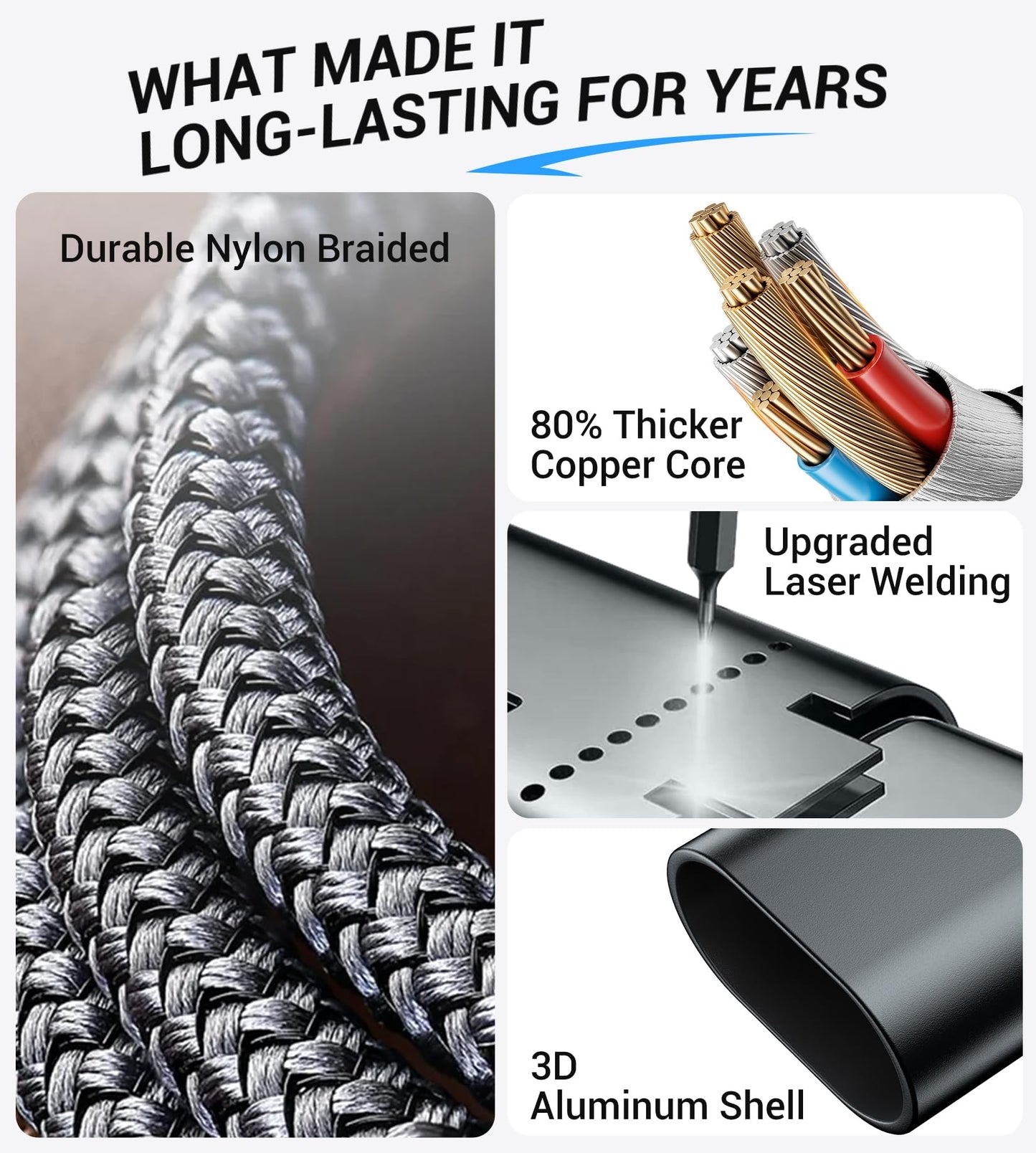 Travel Essentials,3 in 2 USB C Cable for Apple Watch Charger/iPhone 17 Charger/Lightning,Multi Charging Cable Cord,Vacation Camping Essentials,Portable Designed for iWatch &iPhone 16-12-4FT