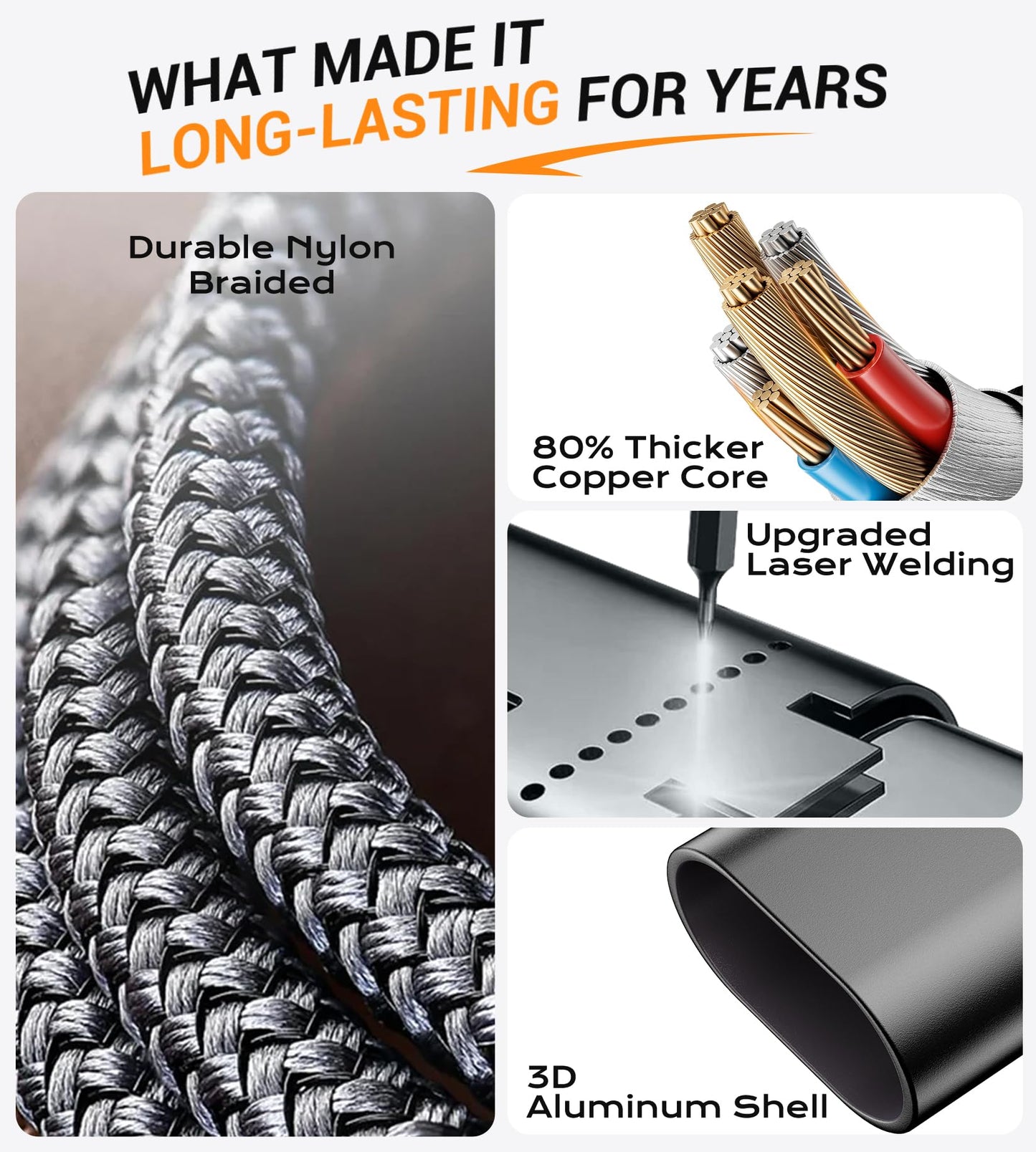 Travel Essentials,3 in 2 USB C Cable for Apple Watch Charger/iPhone 17 Charger/Lightning,Multi Charging Cable Cord,Vacation Camping Essentials,Portable Designed for iWatch &iPhone 16-12-4FT