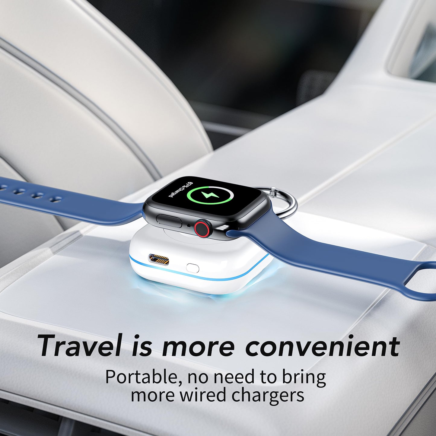 Portable Charger for Apple Watch,Wireless Magnetic iWatch Charger 1200mAh Power Bank Travel Keychain Accessories Smart Chargers for Apple Watch Series 11/10/9/8/7/6/SE/5/4/3/2/1/UItra/UItra 2