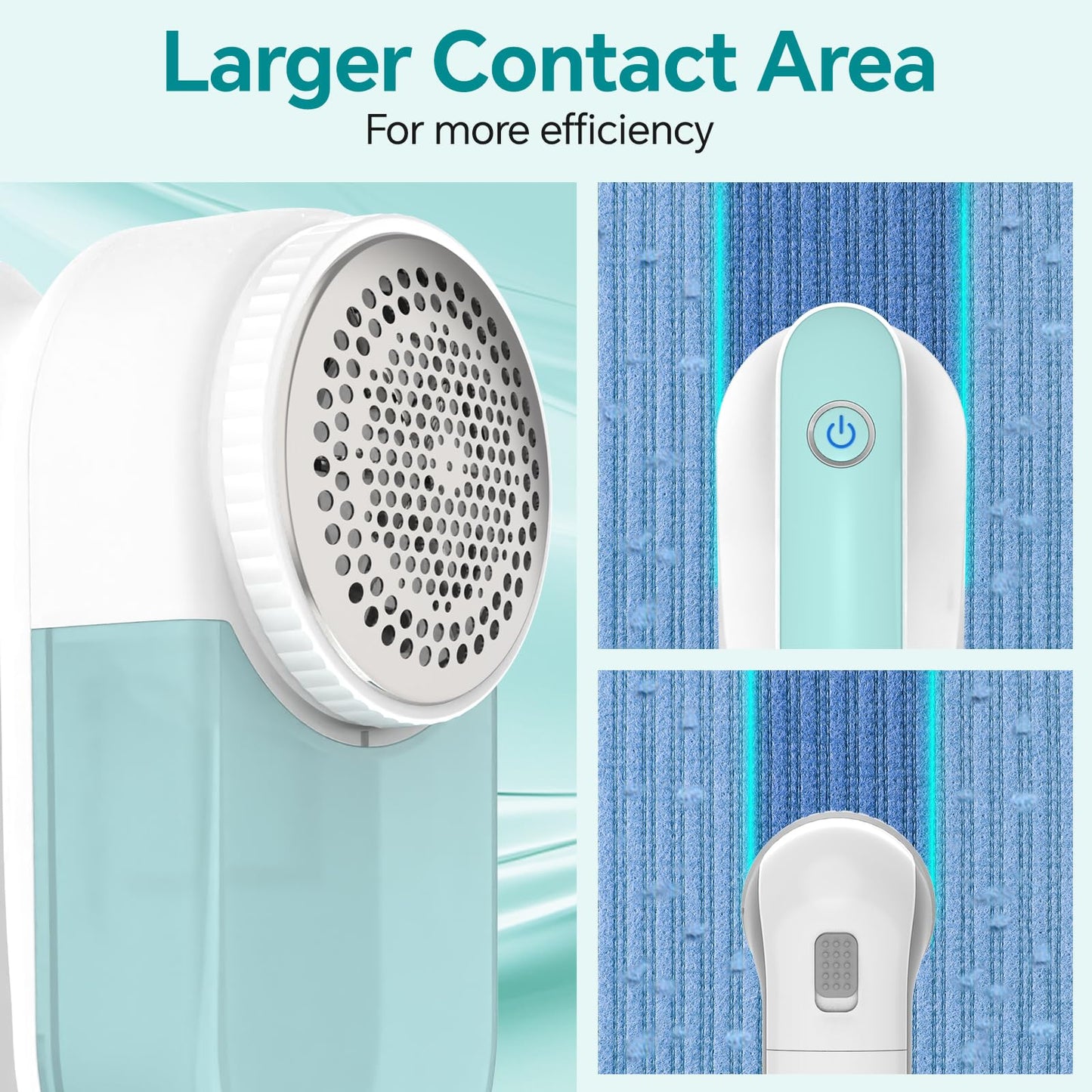 Fabric Shaver and Lint Remover, Sweater Defuzzer with 2-Speeds, 2 Replaceable Stainless Steel Blades, Battery Operated, Remove Clothes Fuzz, Lint Balls, Pills, Bobbles Gray