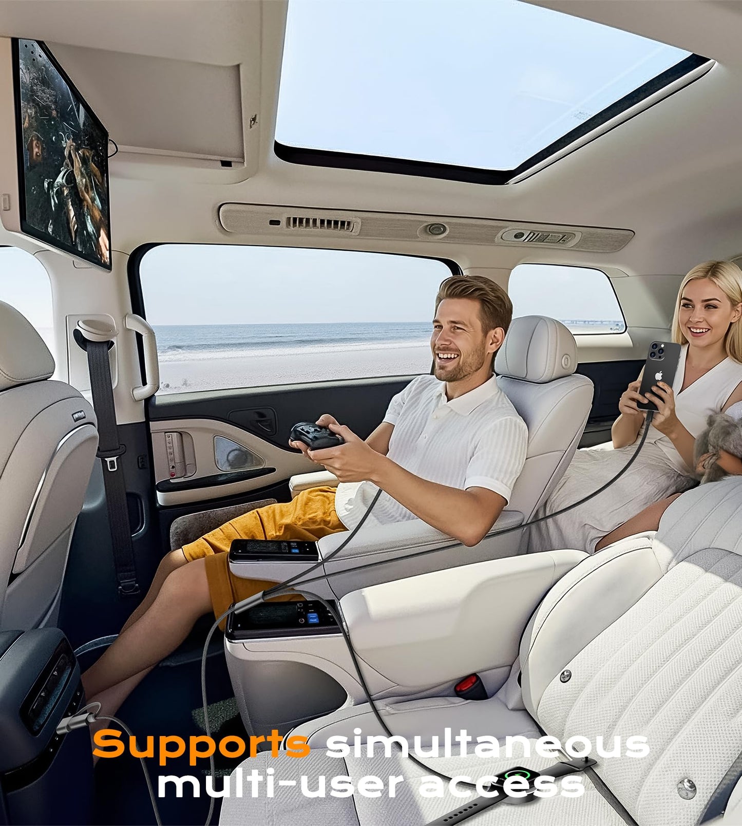 Travel Essentials,3 in 2 USB C Cable for Apple Watch Charger/iPhone 17 Charger/Lightning,Multi Charging Cable Cord,Vacation Camping Essentials,Portable Designed for iWatch &iPhone 16-12-4FT