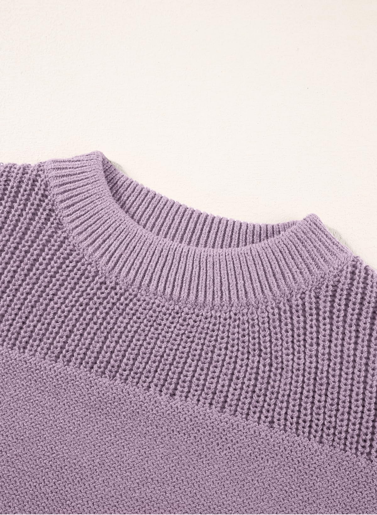 Womens Long Sleeve Knit Sweater Casual Solid Color Crew Neck Fall Sweaters for Women Trendy 2025 Outfits Chocolate Brown Fall Clothes Clothing Winter Oversized Pullover Top Jumper Medium