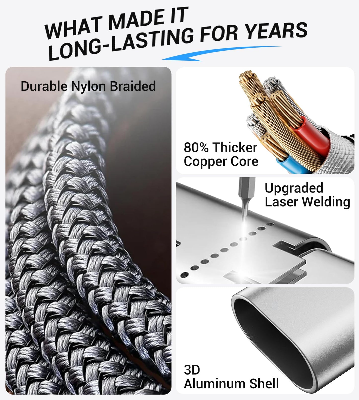 Travel Essentials,3 in 2 USB C Cable for Apple Watch Charger/iPhone 17 Charger/Lightning,Multi Charging Cable Cord,Vacation Camping Essentials,Portable Designed for iWatch &iPhone 16-12-4FT