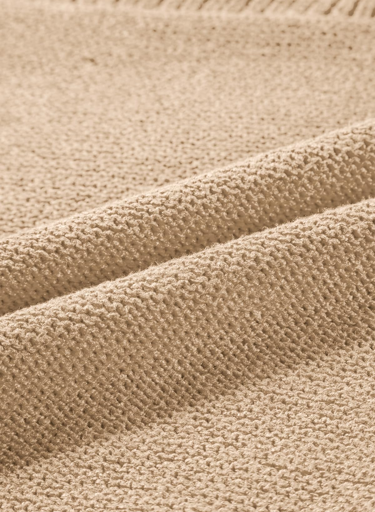 Womens Long Sleeve Knit Sweater Casual Solid Color Crew Neck Fall Sweaters for Women Trendy 2025 Outfits Chocolate Brown Fall Clothes Clothing Winter Oversized Pullover Top Jumper Medium